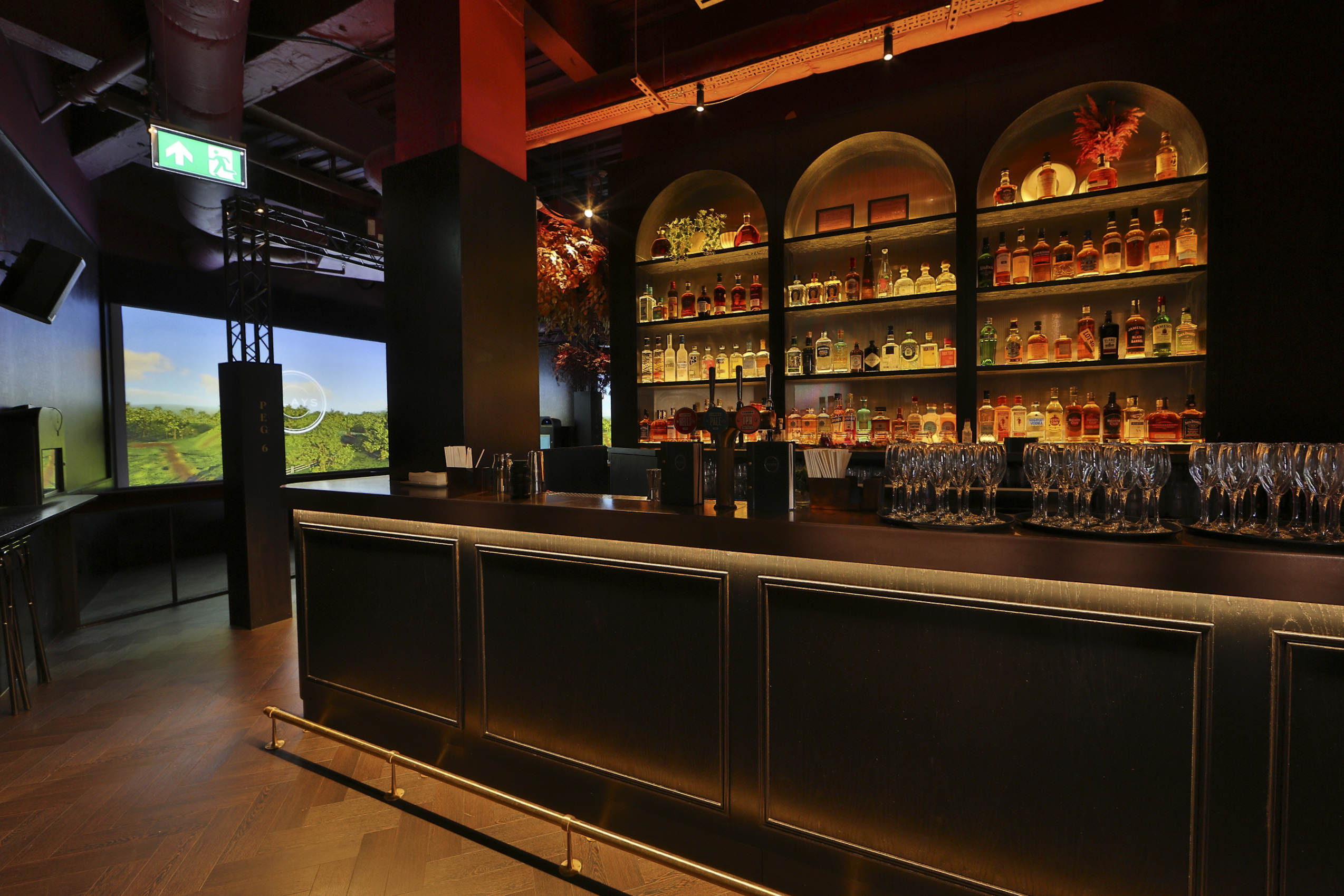 Sleek bar setup at Clays Venue, ideal for networking events and cocktail receptions.