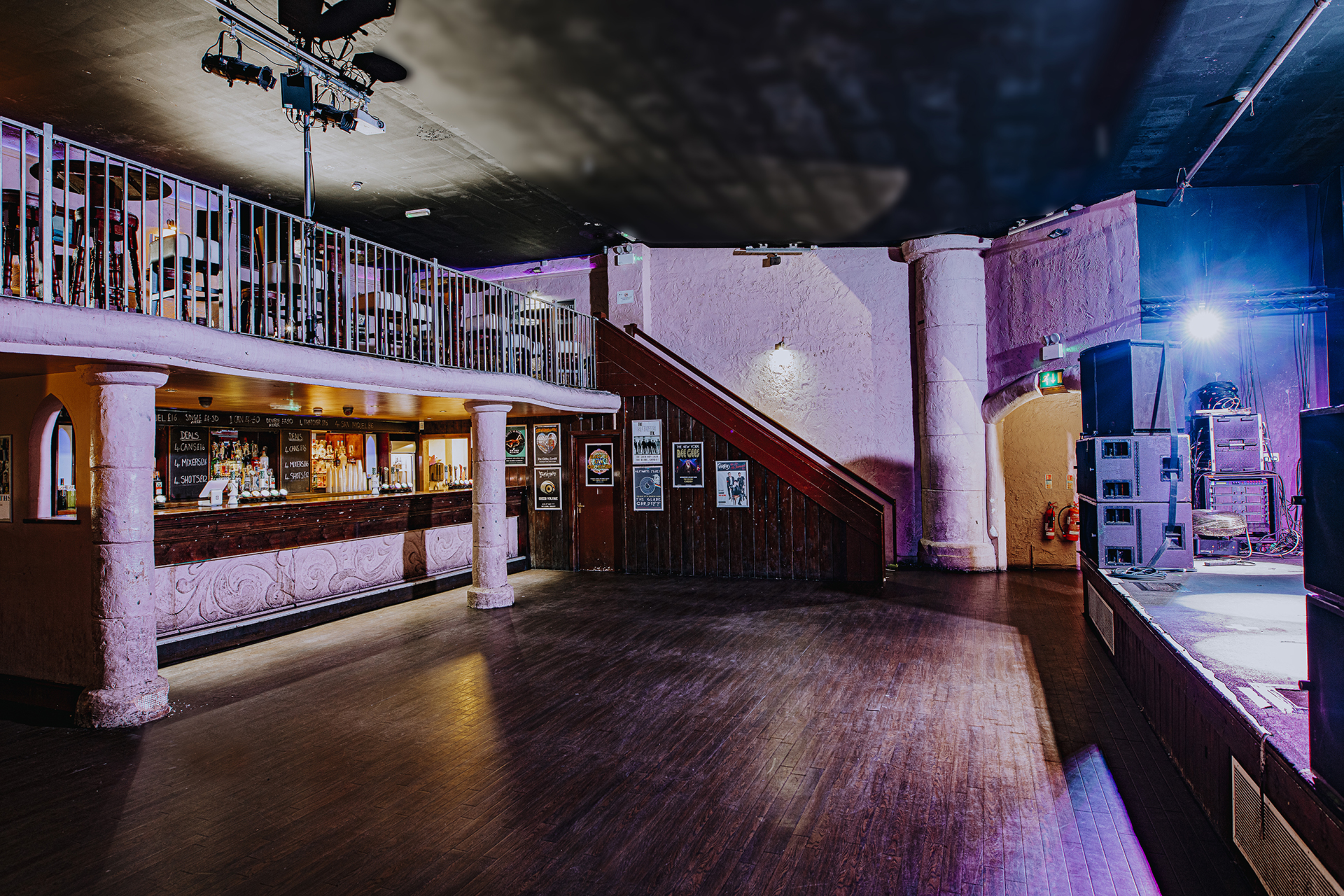 Versatile event space in The Globe Cardiff with modern vintage decor for corporate events.