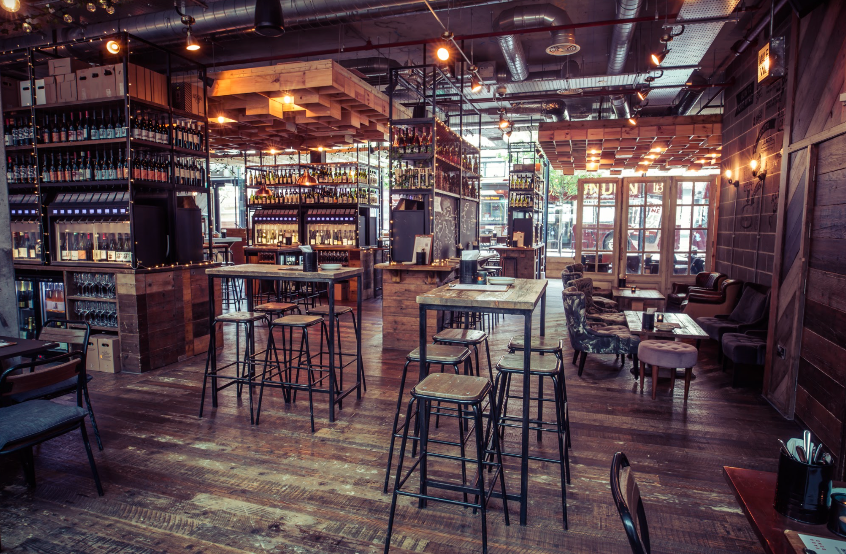 Stylish open-concept venue in Vagabond Victoria for events and gatherings.