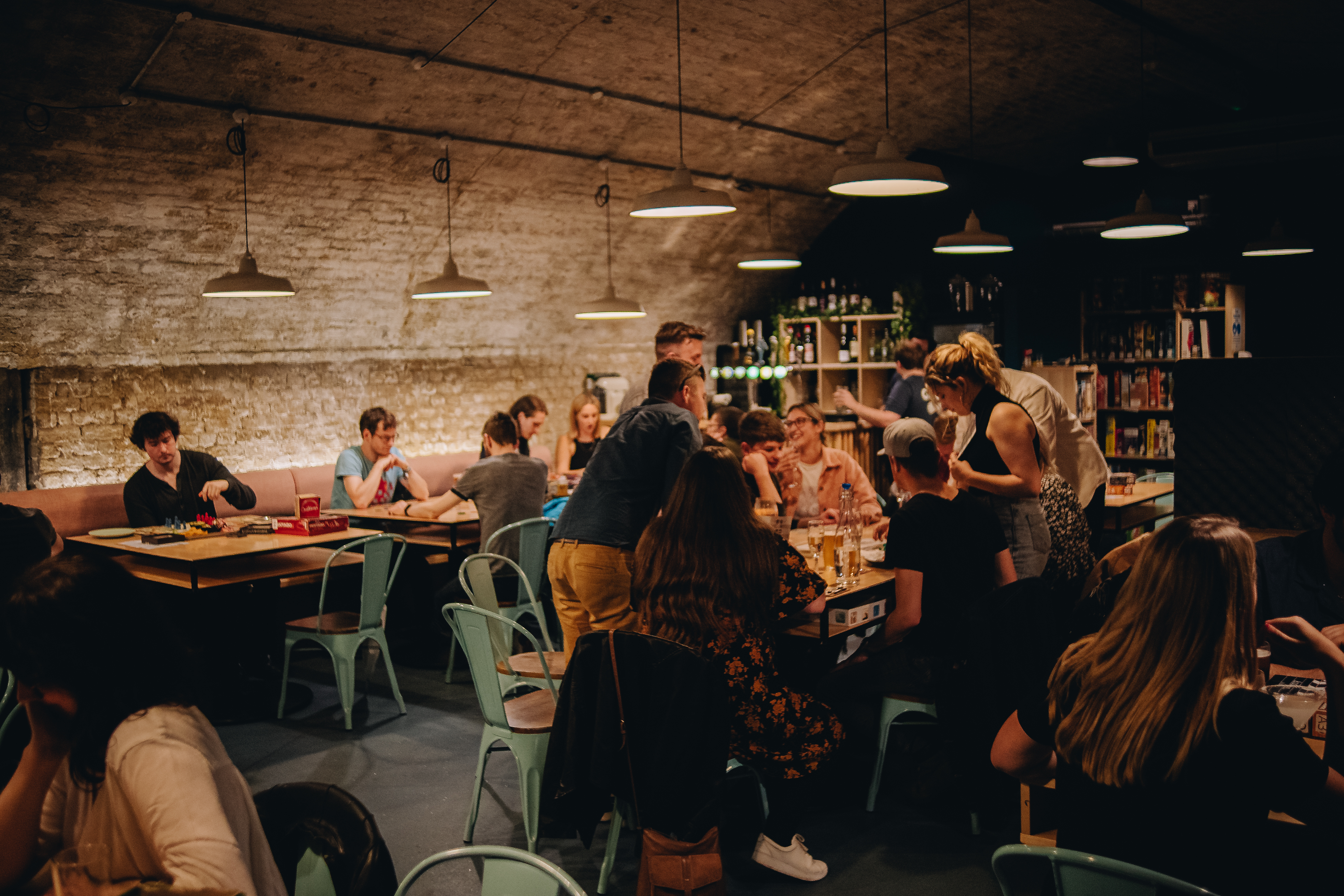 Intimate dining space in Mezzanine, Draughts Waterloo for networking events and team-building.