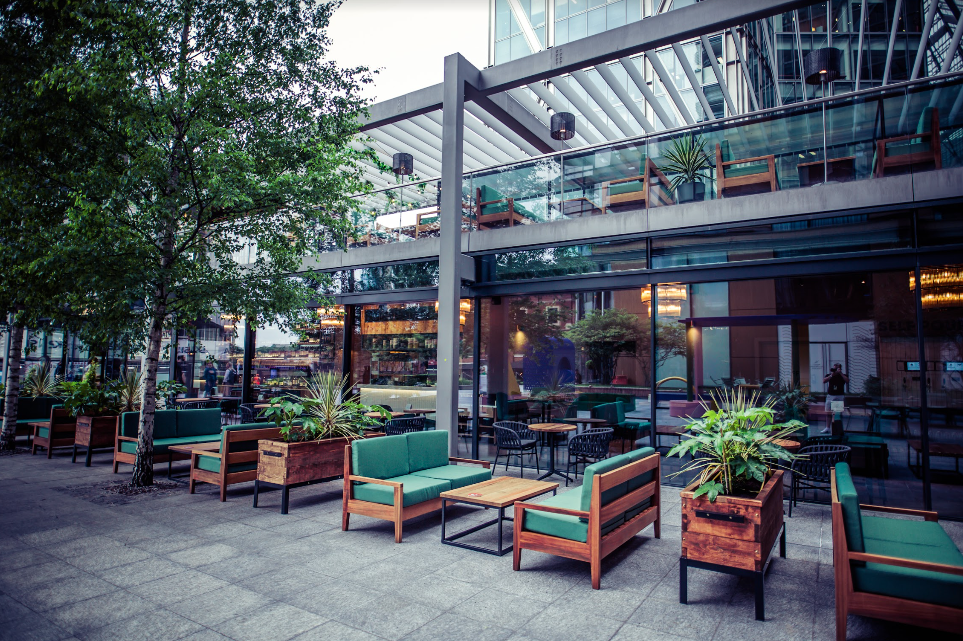 Stylish Roof Terrace at Vagabond Shoreditch, ideal for networking events and casual meetings.