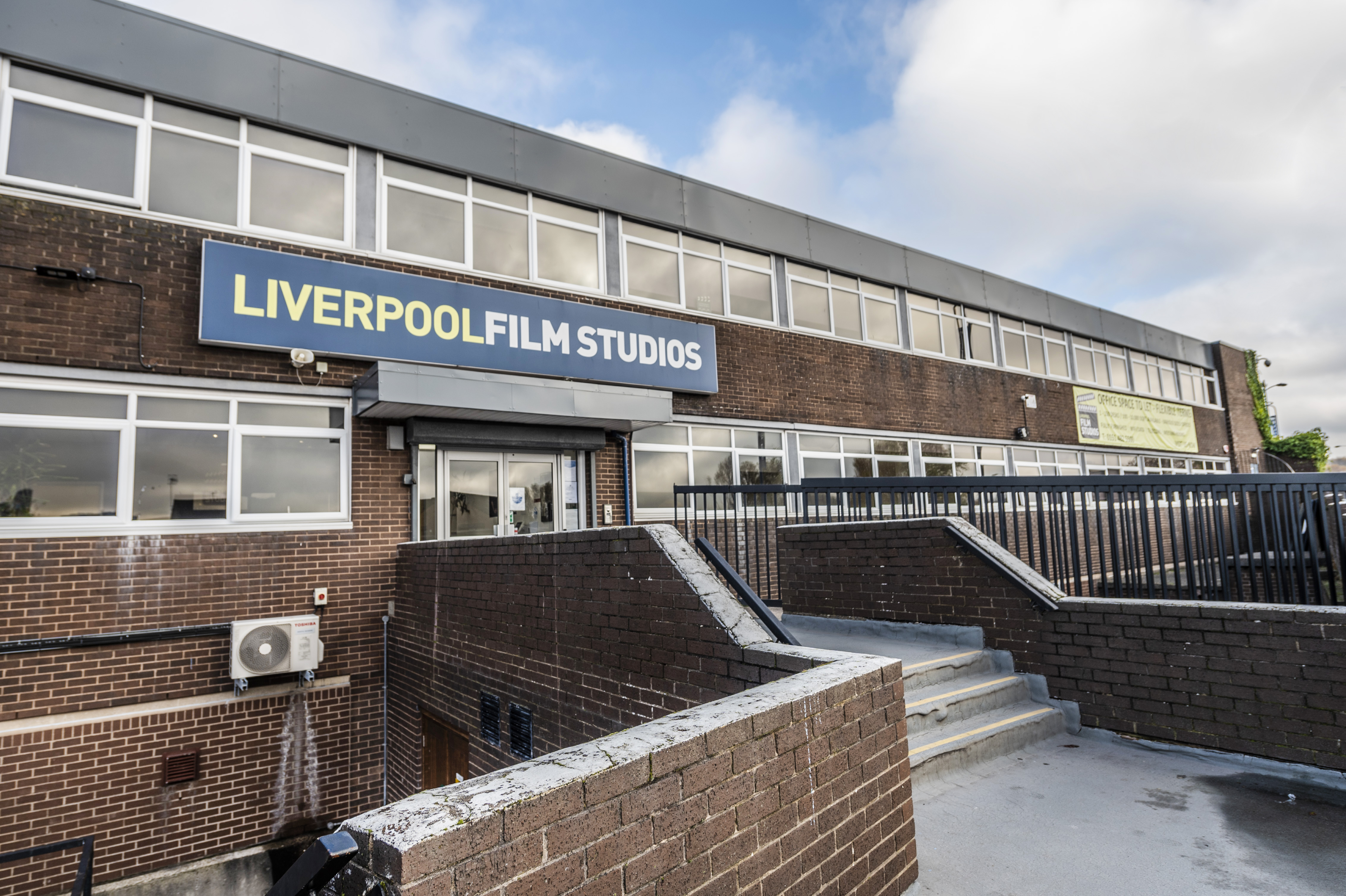 Liverpool Film Studios exterior, modern venue for film events and corporate gatherings.