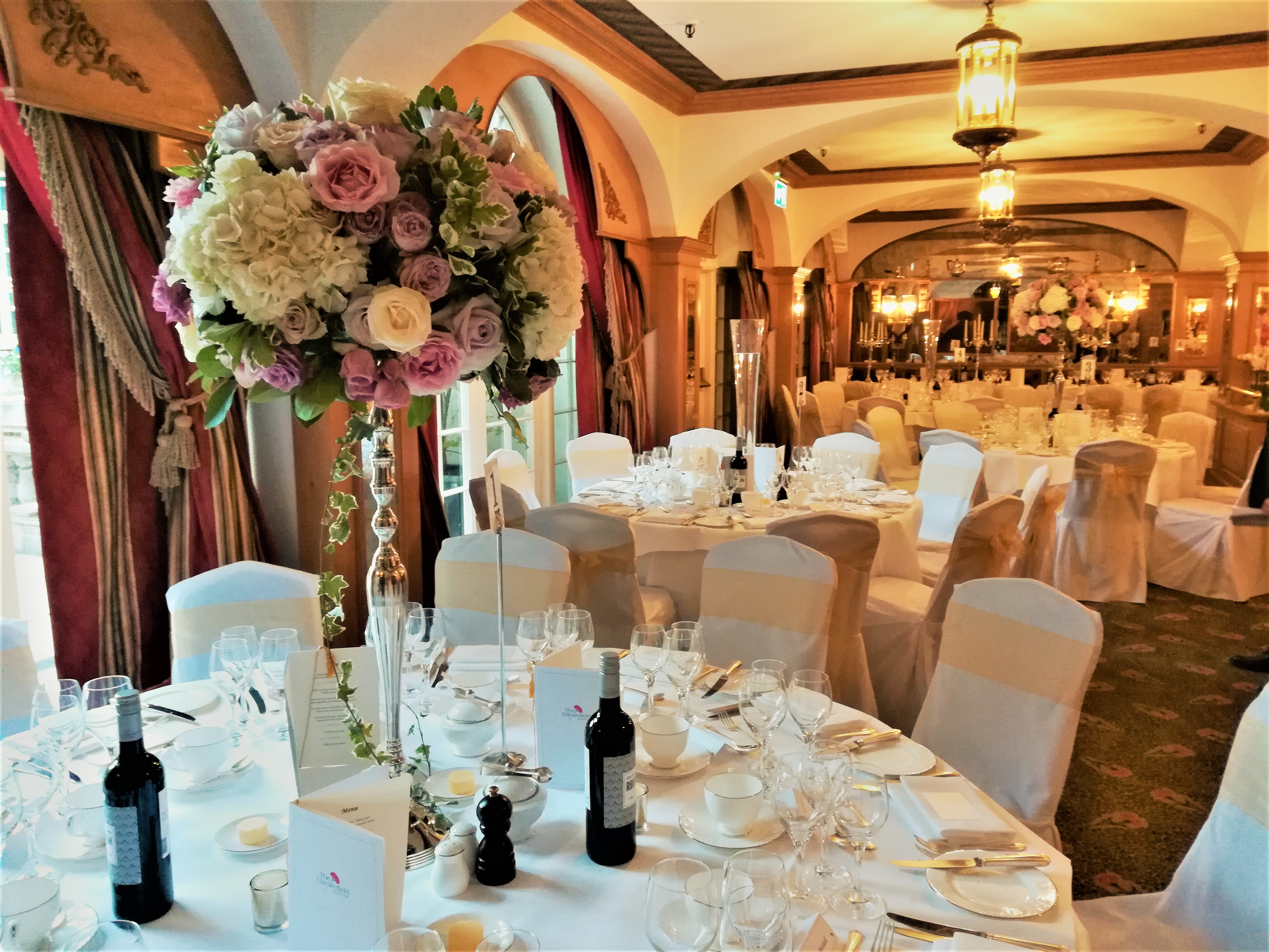 Elegant banquet hall at Butlers Restaurant, perfect for weddings and corporate events.