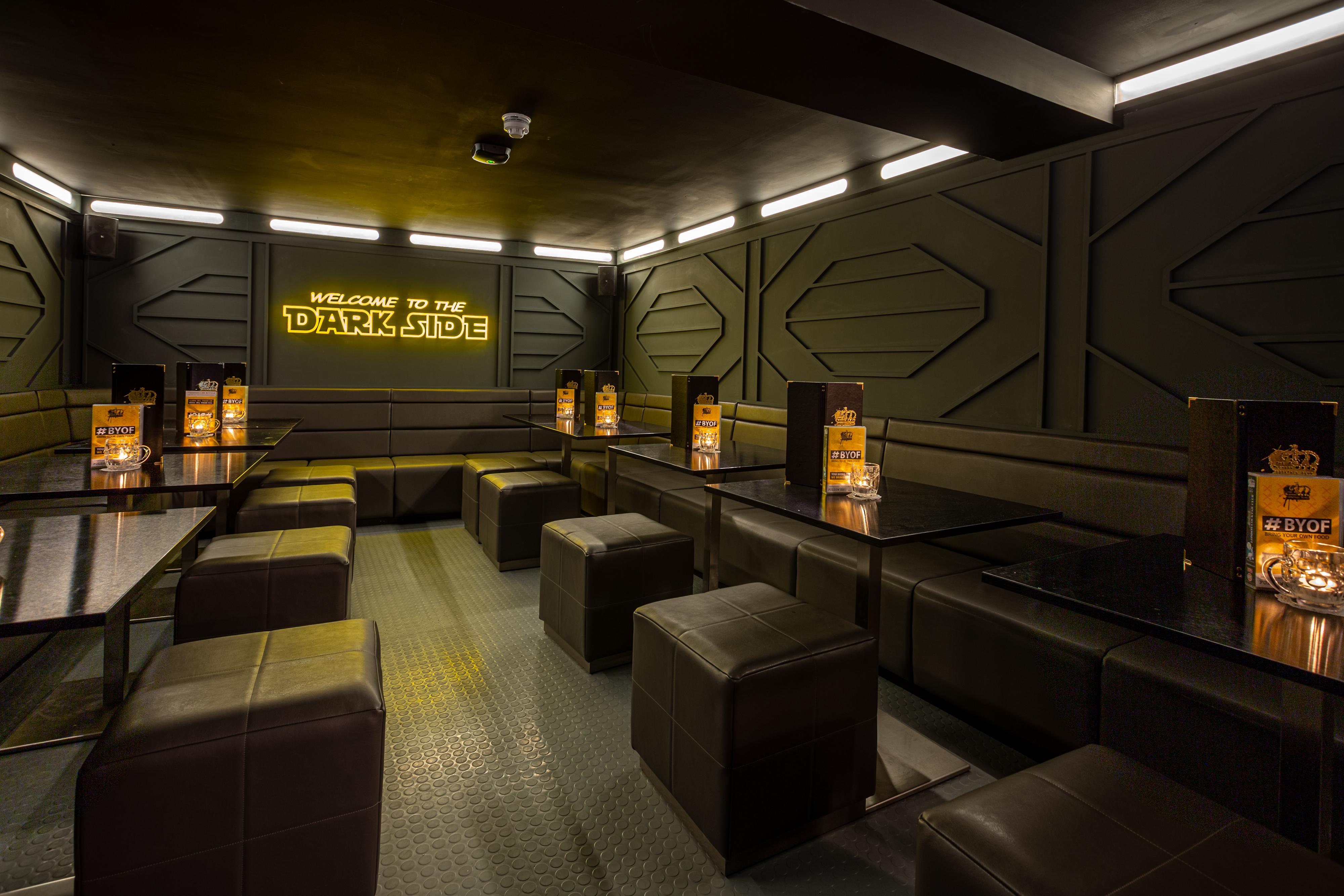 Sleek London Cocktail Club Clapham venue with ambient lighting for private parties.