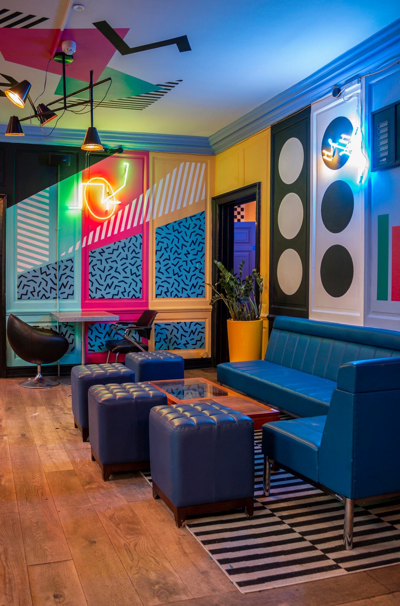 Vibrant meeting space in The Magic Garden, perfect for brainstorming and collaboration.