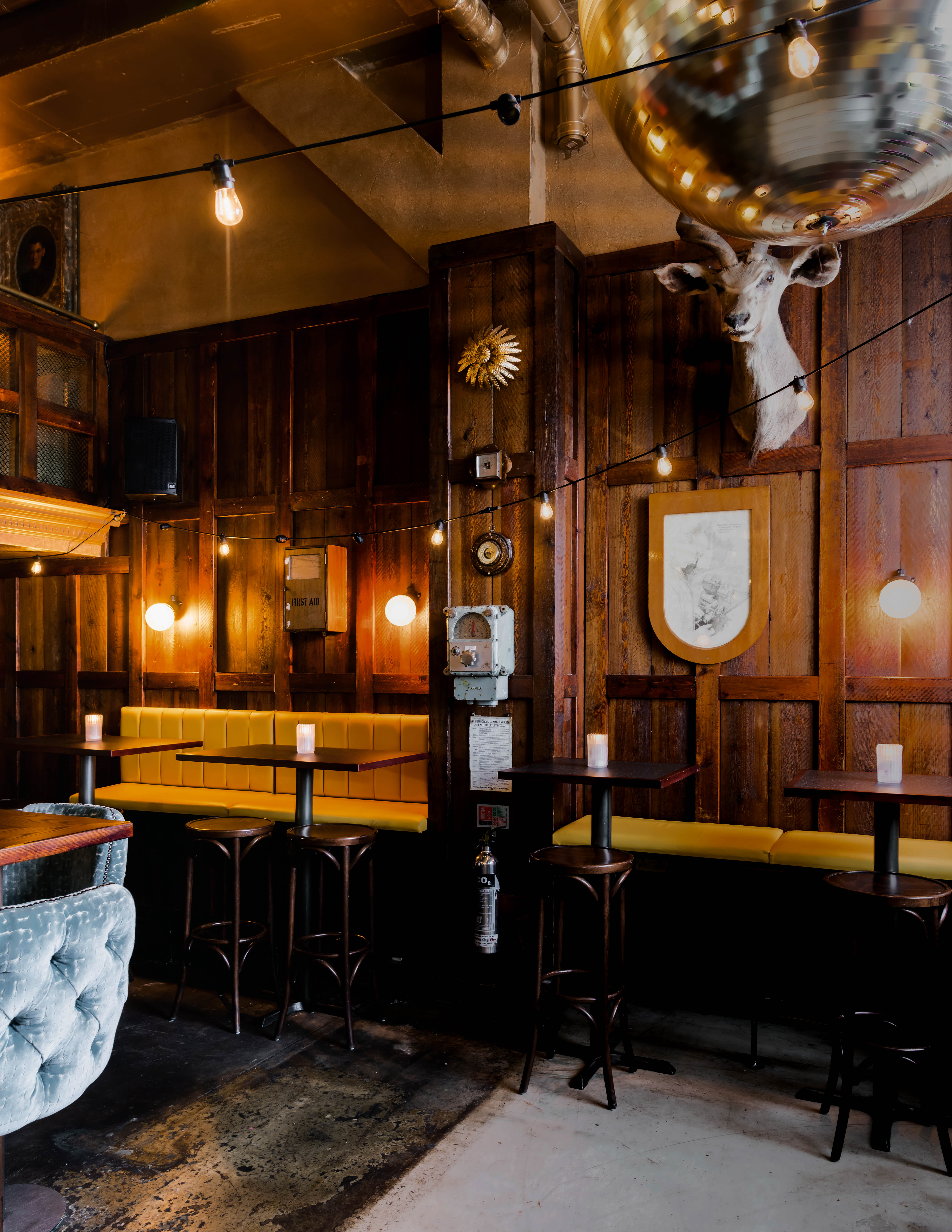 Cozy rustic venue at The Breakfast Pub, ideal for networking events and gatherings.