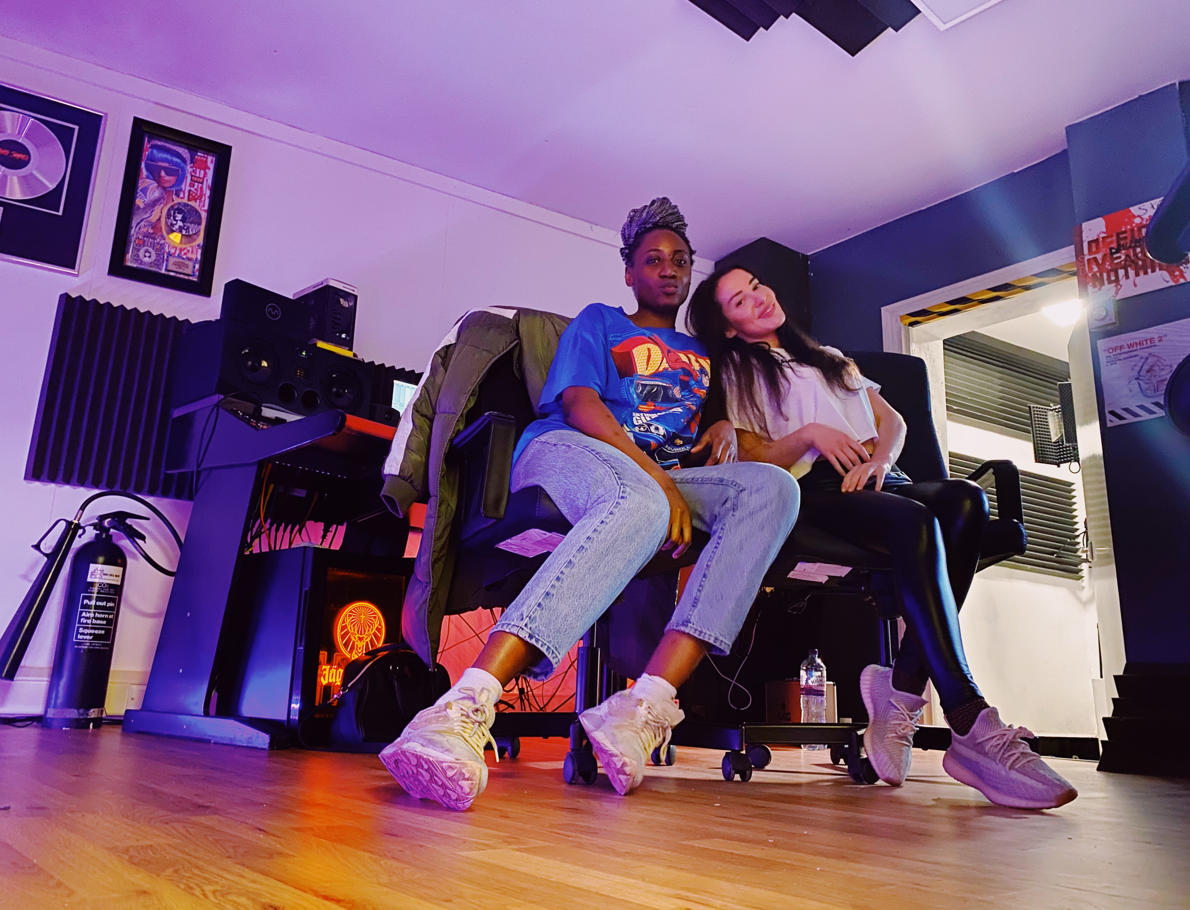 On Da Beat Recording Studio with vibrant lighting, ideal for creative events and networking.