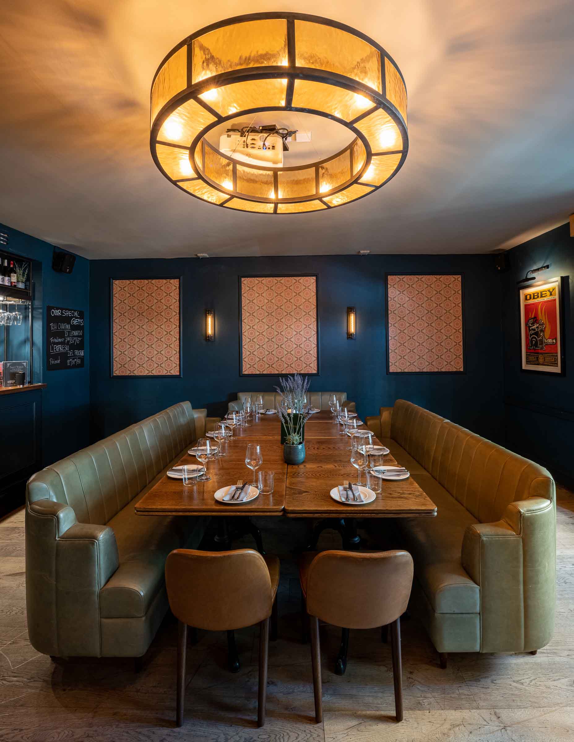 La Scala Room at Opera Tavern: elegant private dining for corporate events and celebrations.