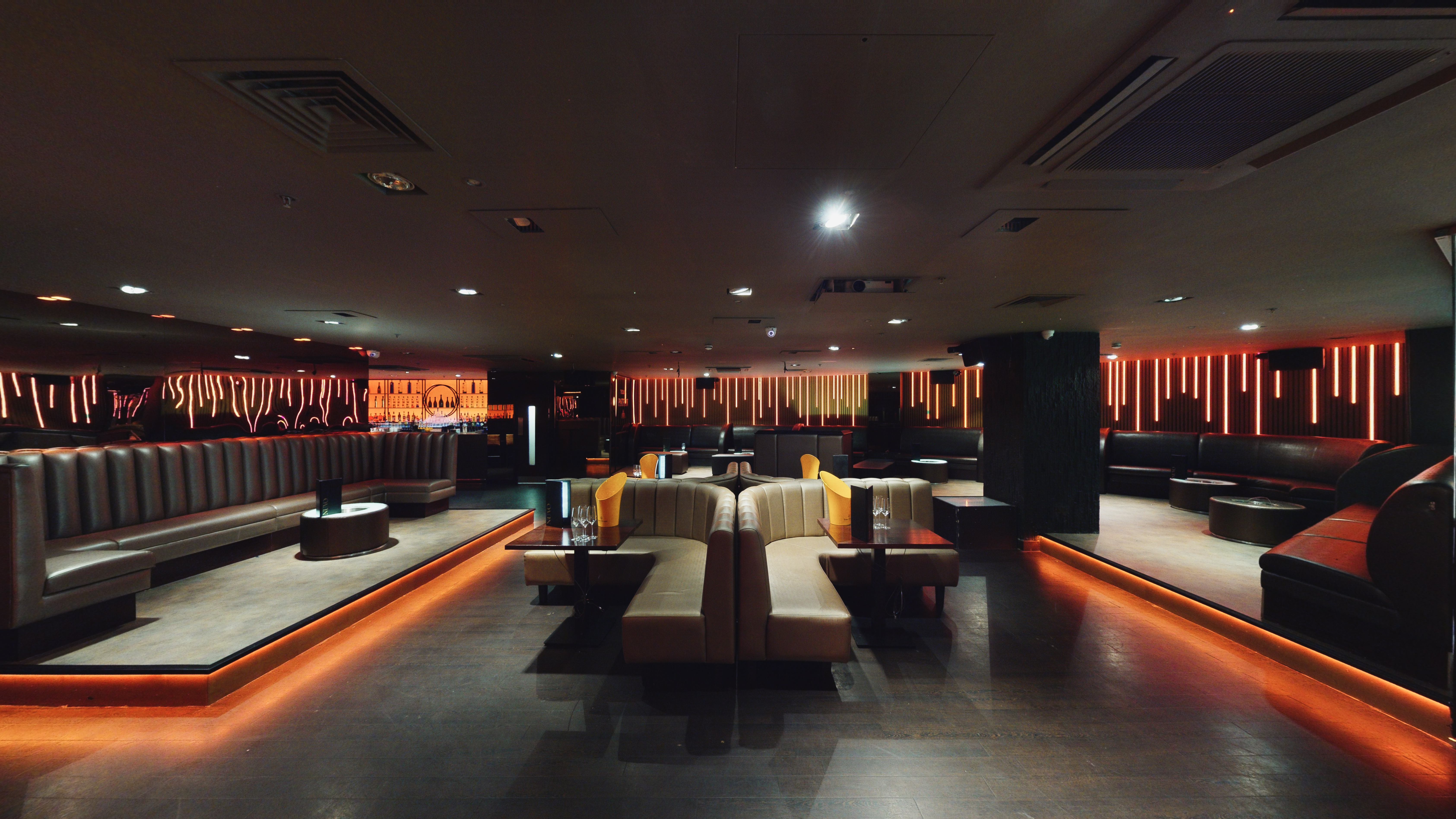 Modern Nuvo Late Lounge venue with ambient lighting for events and meetings.