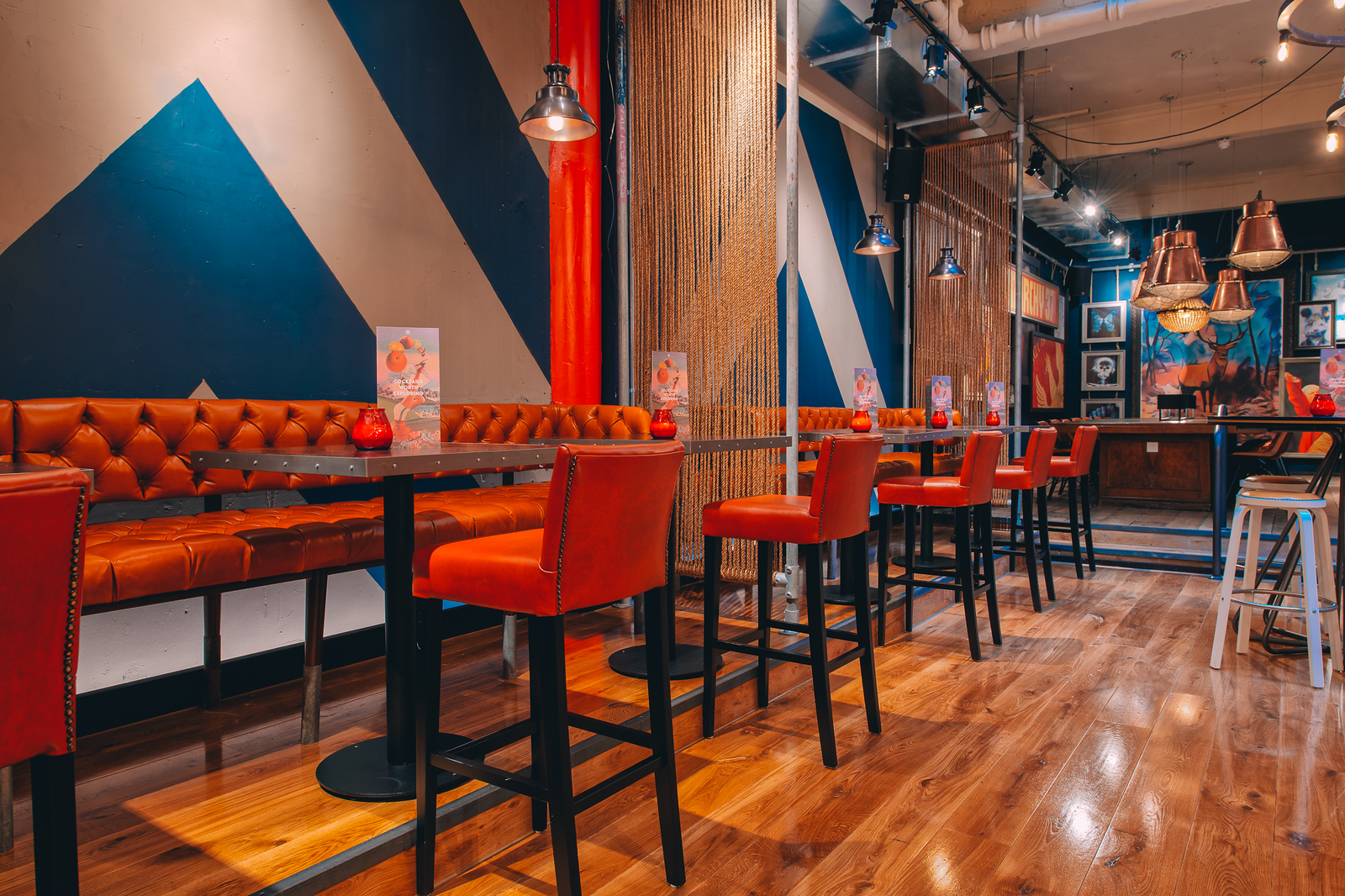 Stylish event venue in Glasgow with modern decor and flexible seating arrangements.