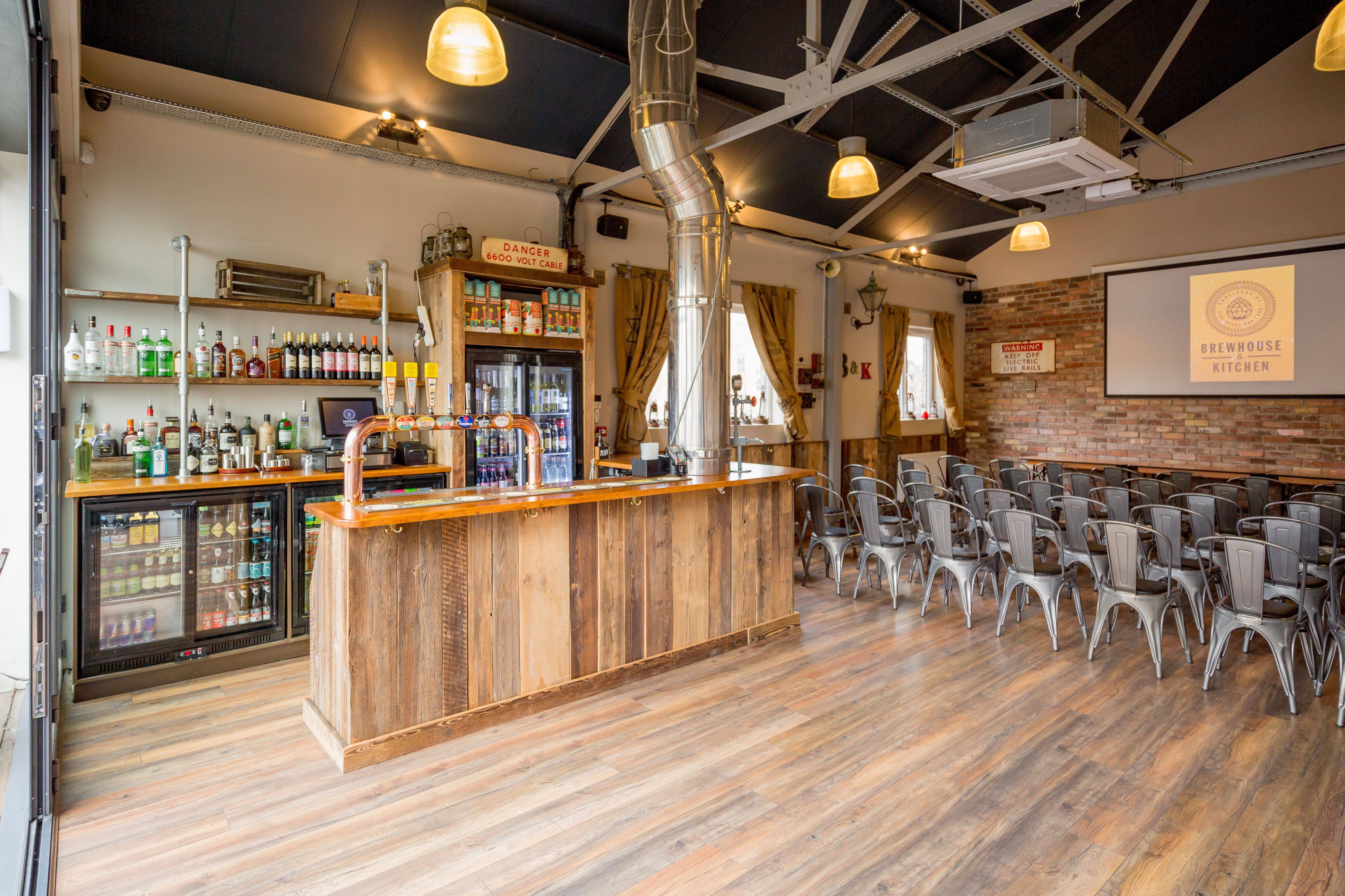 Versatile event space in Brewhouse & Kitchen Highbury, ideal for workshops and meetings.