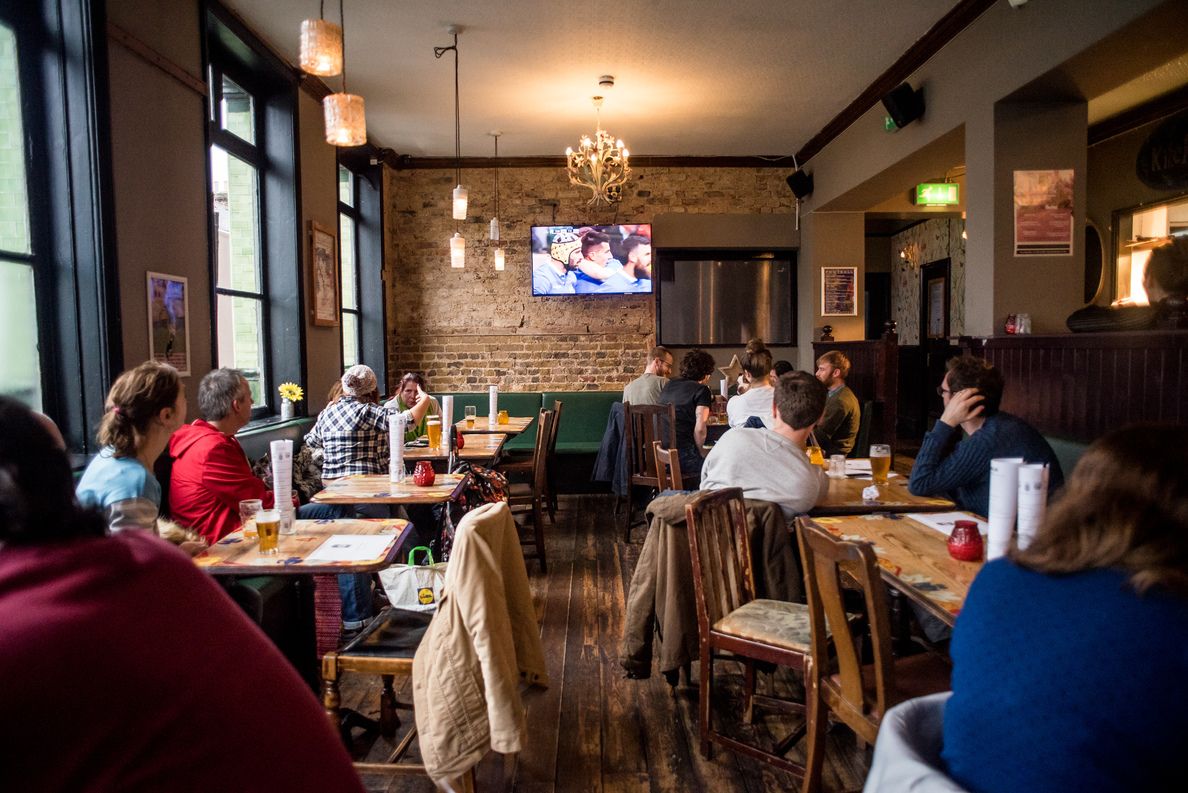 Cozy venue at The Chequers, ideal for watch parties and casual networking events.