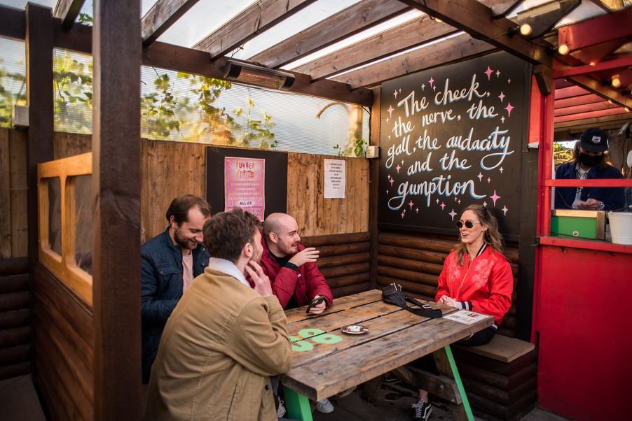 Vibrant Beer Garden at The Duke of Edinburgh, ideal for casual networking and team-building.
