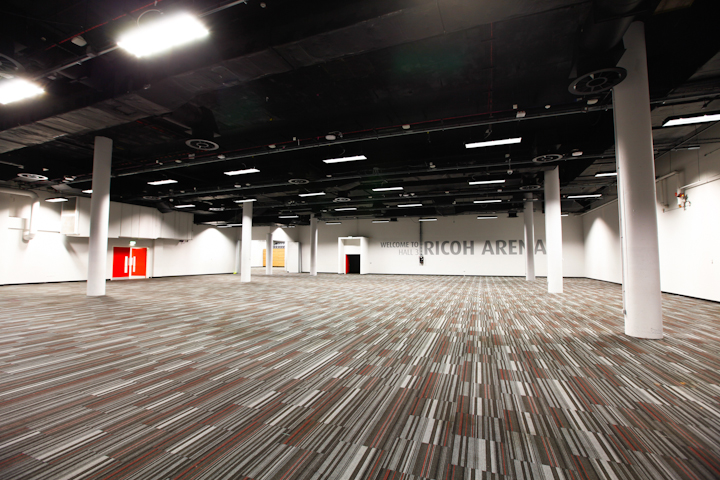 Spacious Convention Hall 3 in Coventry Arena, ideal for conferences and exhibitions.