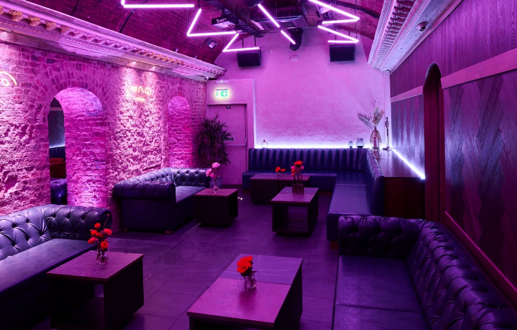 Luna Lounge in LUNA LONDON: modern event space with plush seating for cocktail receptions.