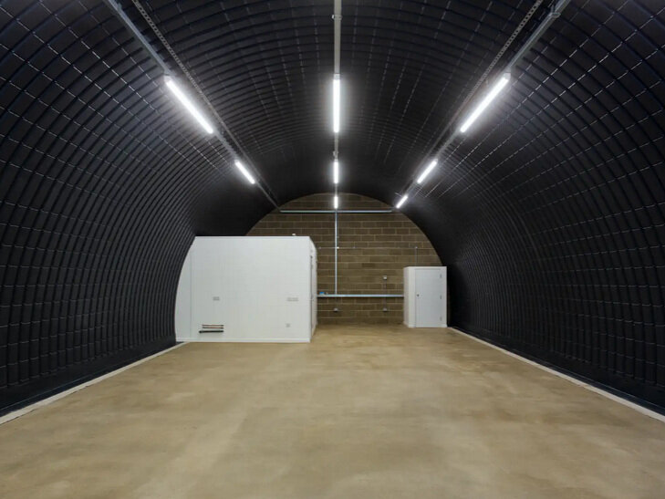 Columbia Creative Wreath Making Studio with curved ceiling, ideal for events and workshops.