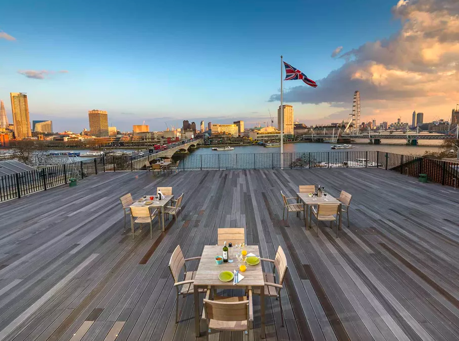 London rooftop event venue, skyline, corporate reception