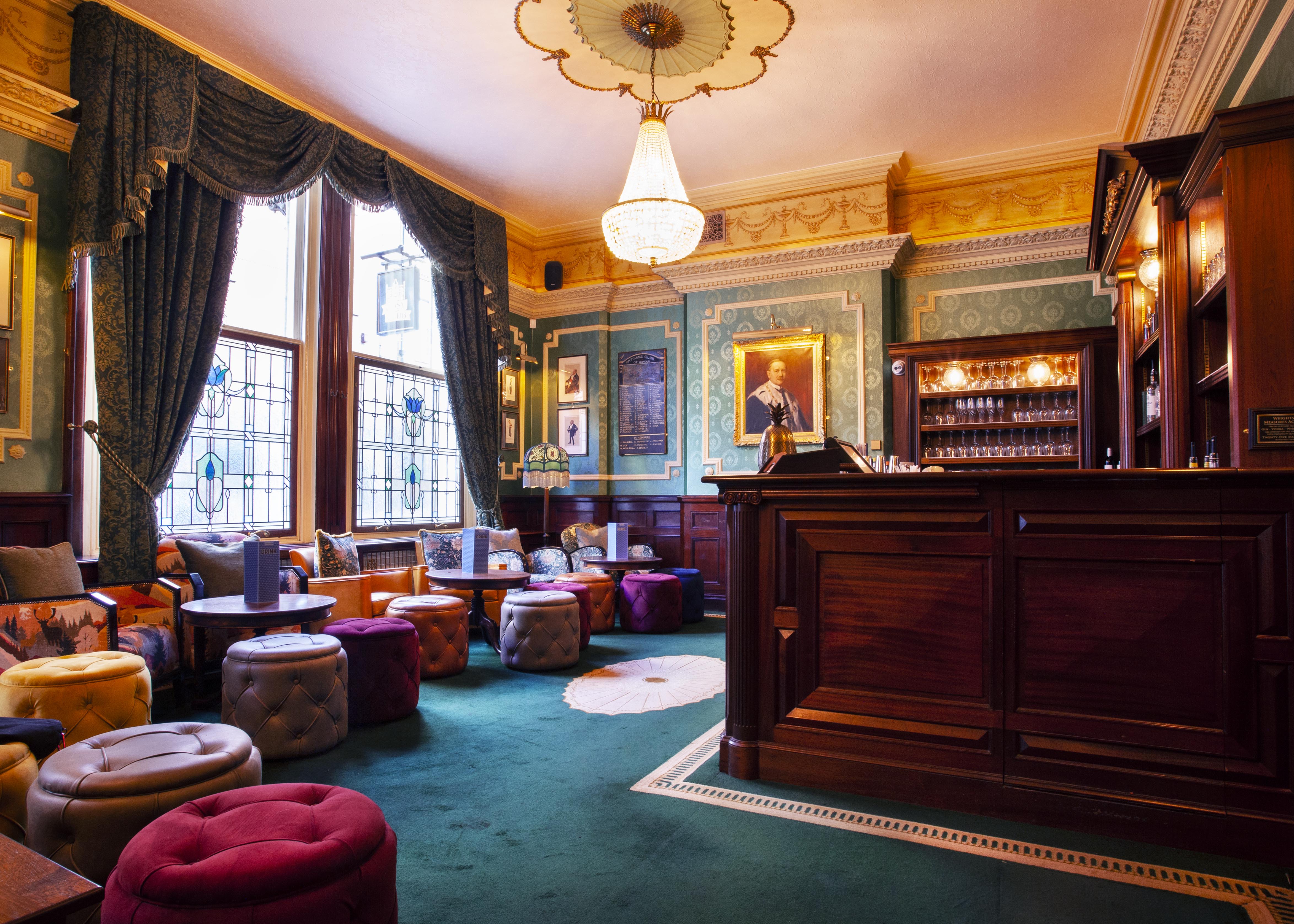 Elegant Gin Bar in Cosy Club Nottingham, perfect for networking events and gatherings.