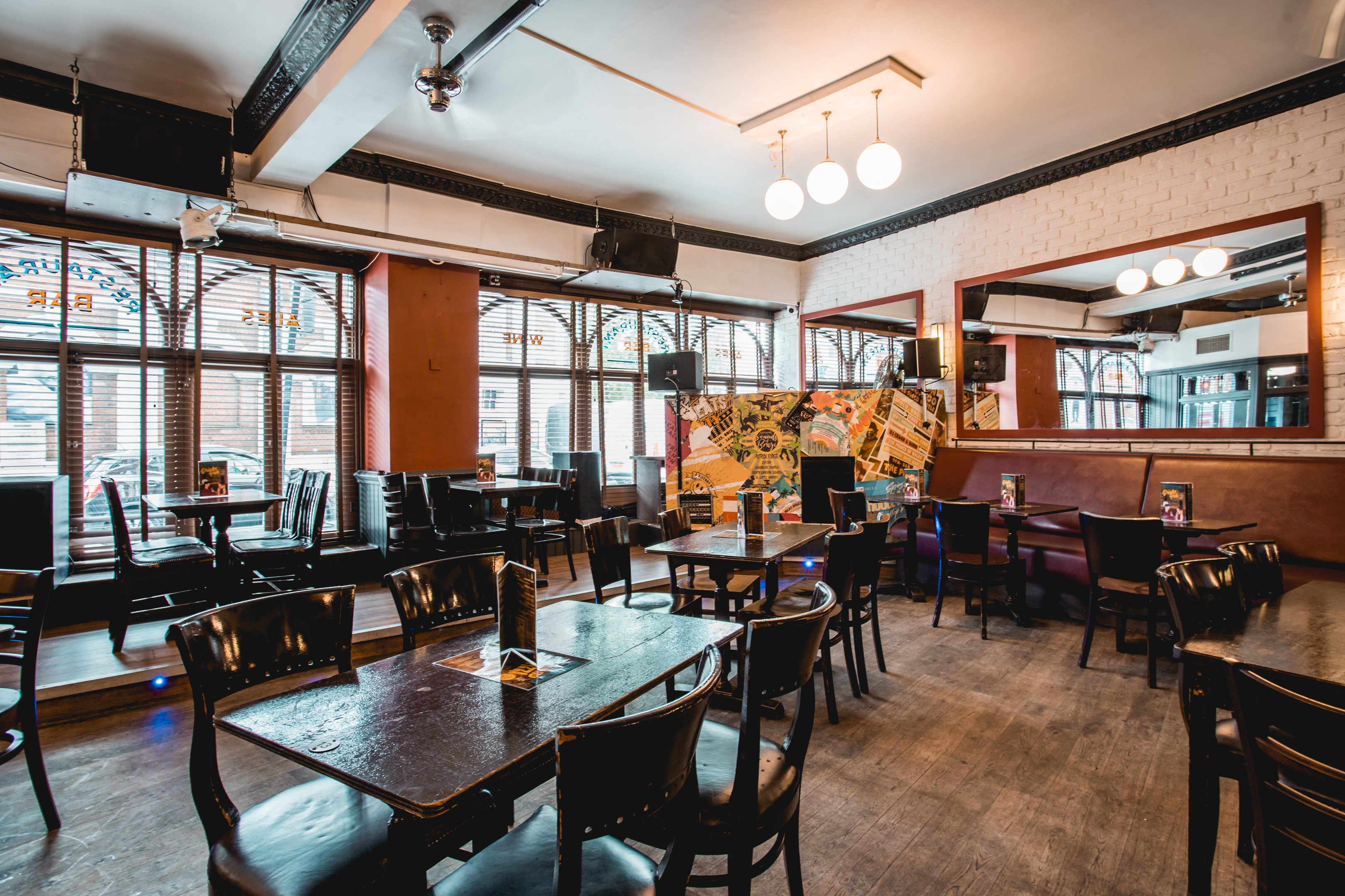 Prince Of Wales Pub event space with natural light, ideal for networking and meetings.