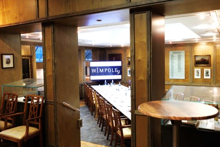 ENT Room at 1 Wimpole Street, featuring a long table for corporate meetings and events.