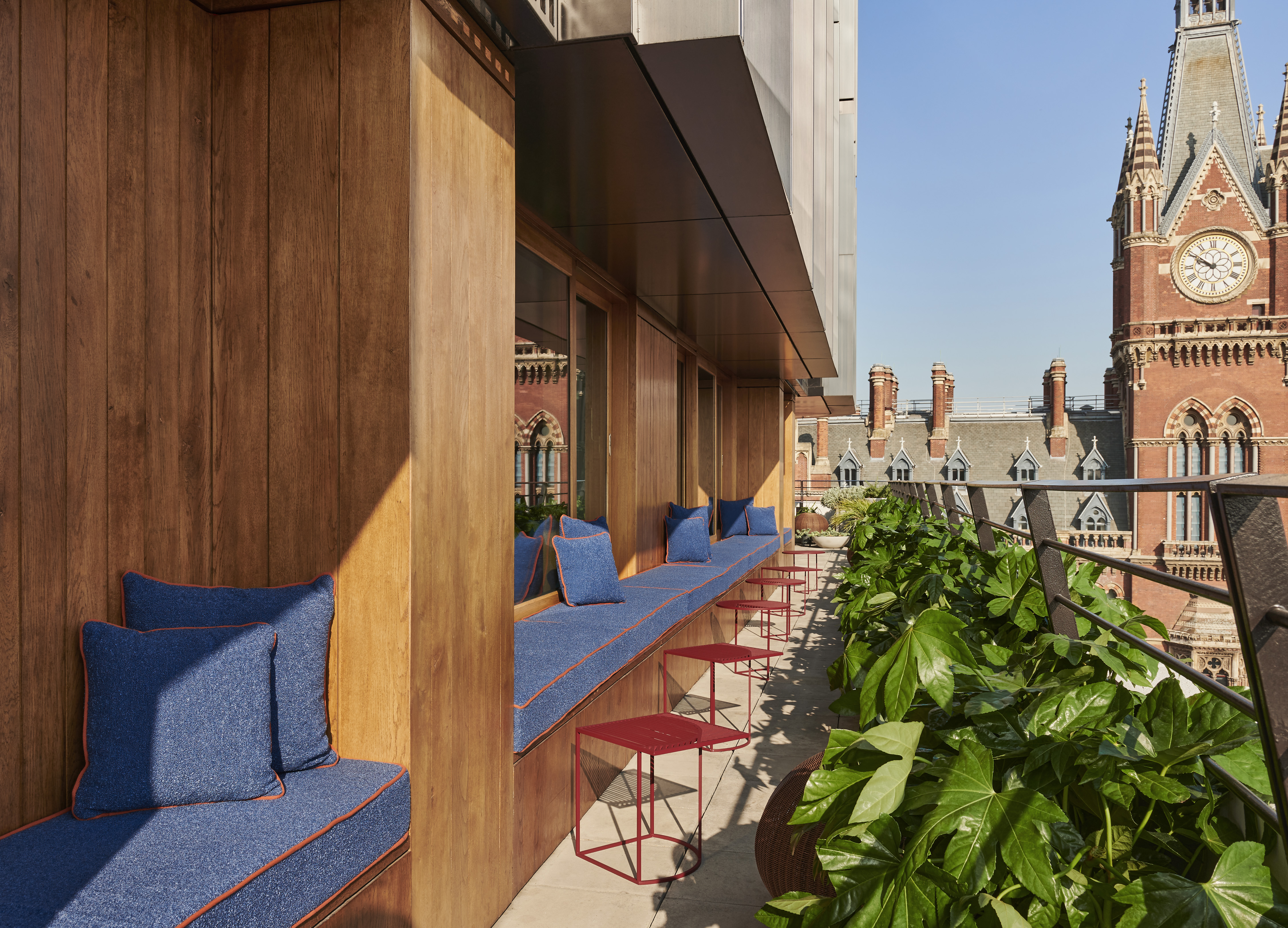 Stylish outdoor terrace at The Standard, London, ideal for networking events and meetings.