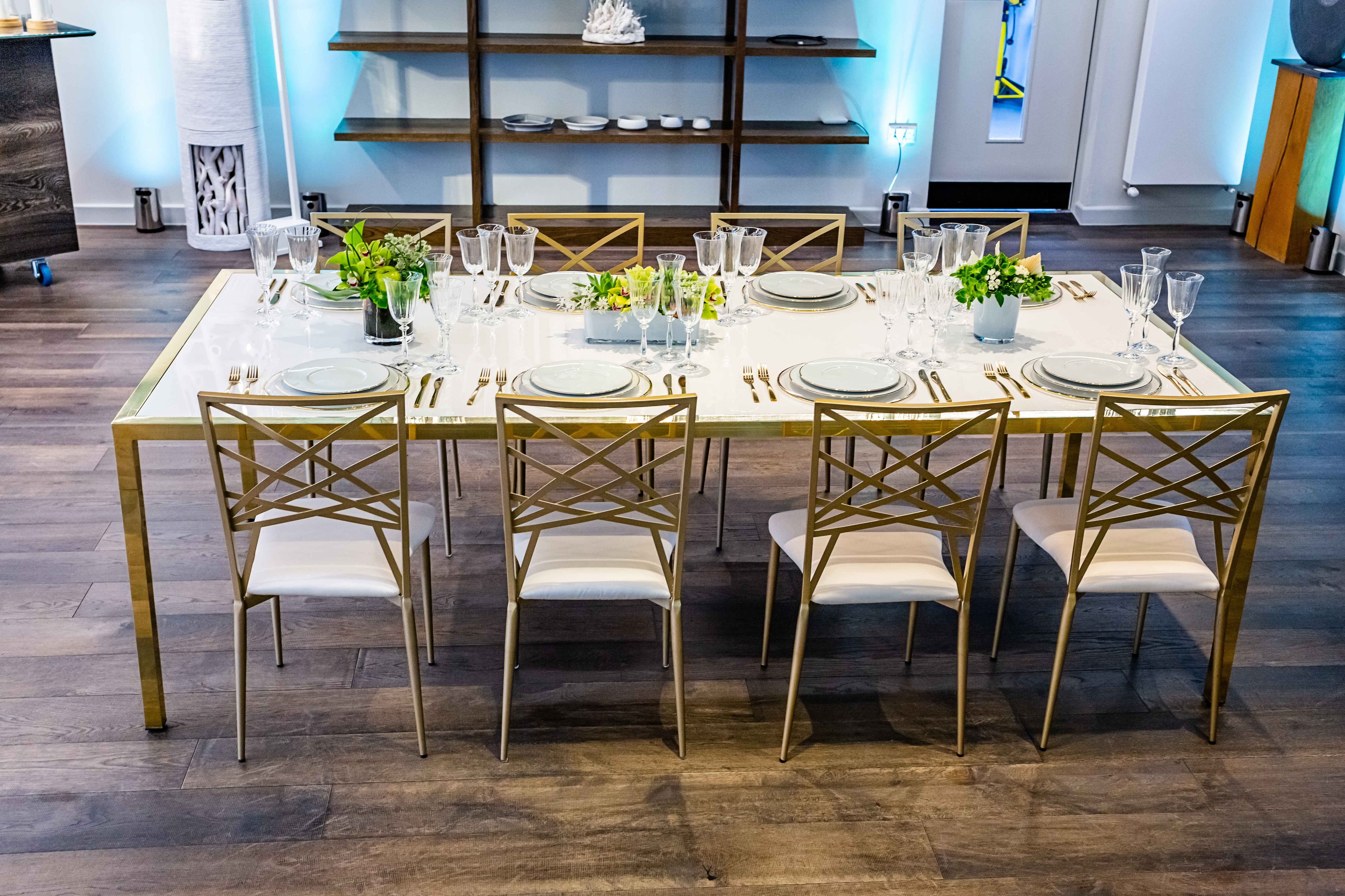 Elegant dining table in The V8 Room, perfect for corporate events and dinners.