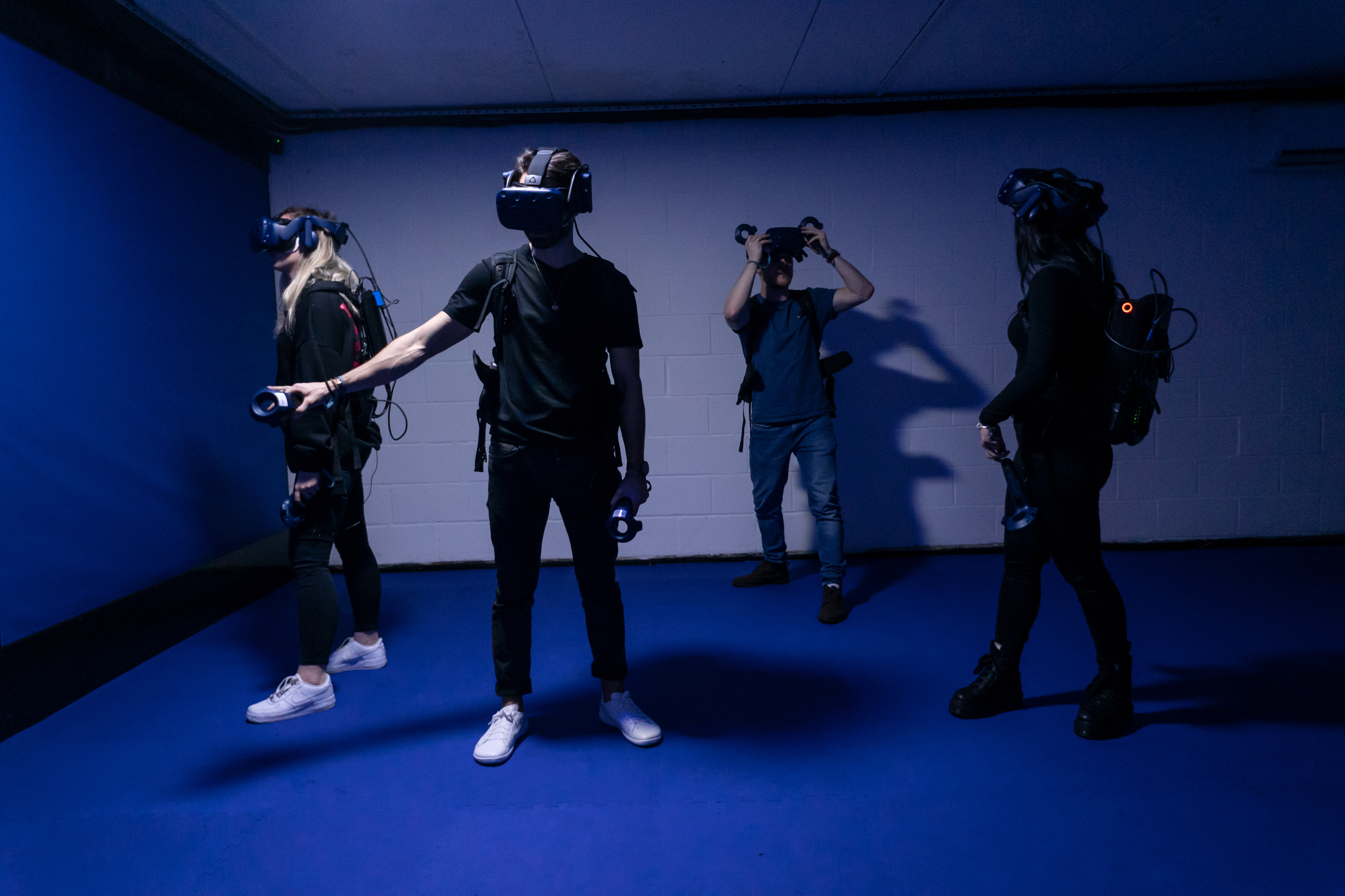 Group enjoying virtual reality at DNA VR Camden for immersive events and team-building.