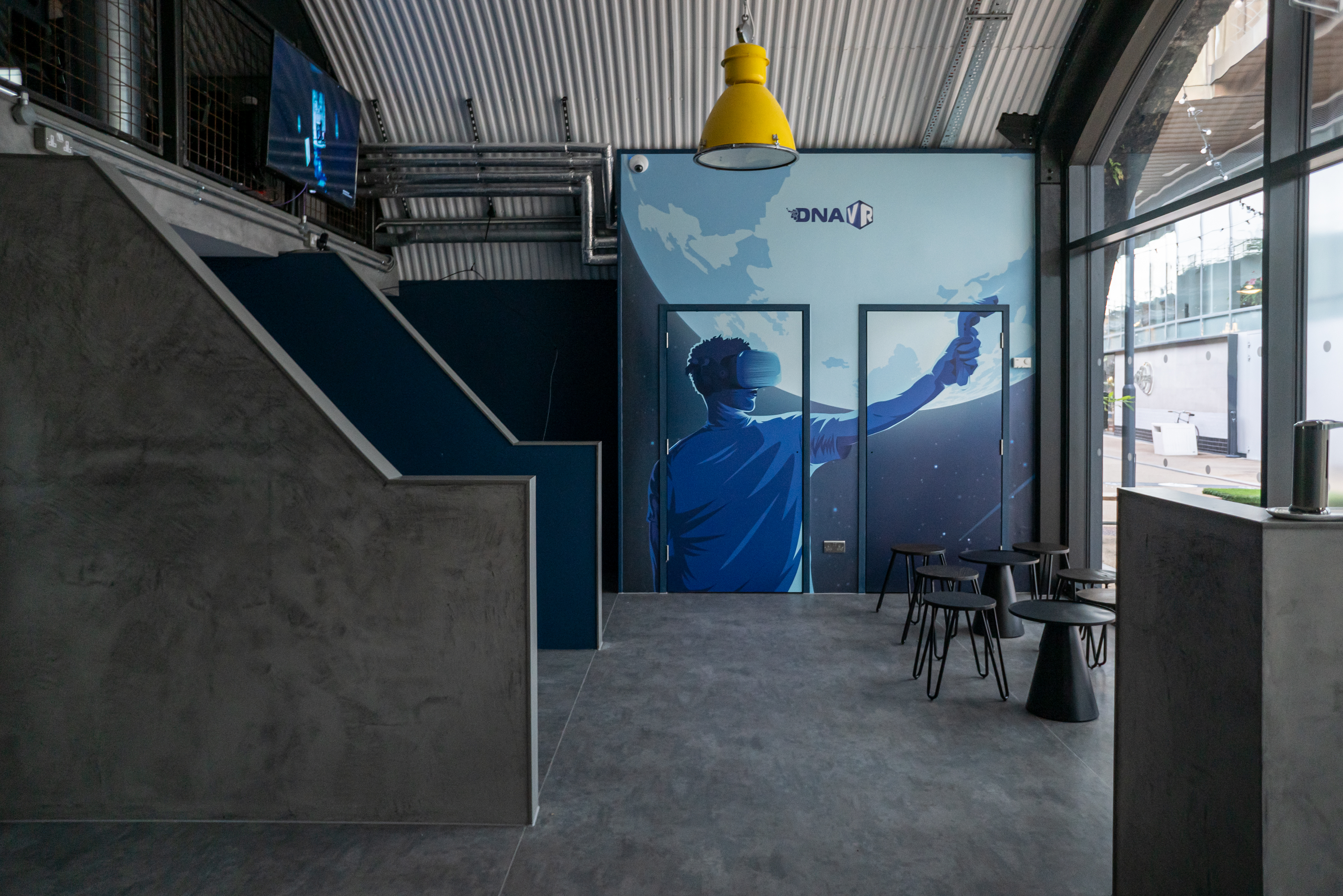 DNA VR Battersea Power Station: modern industrial event space for meetings and creative events.