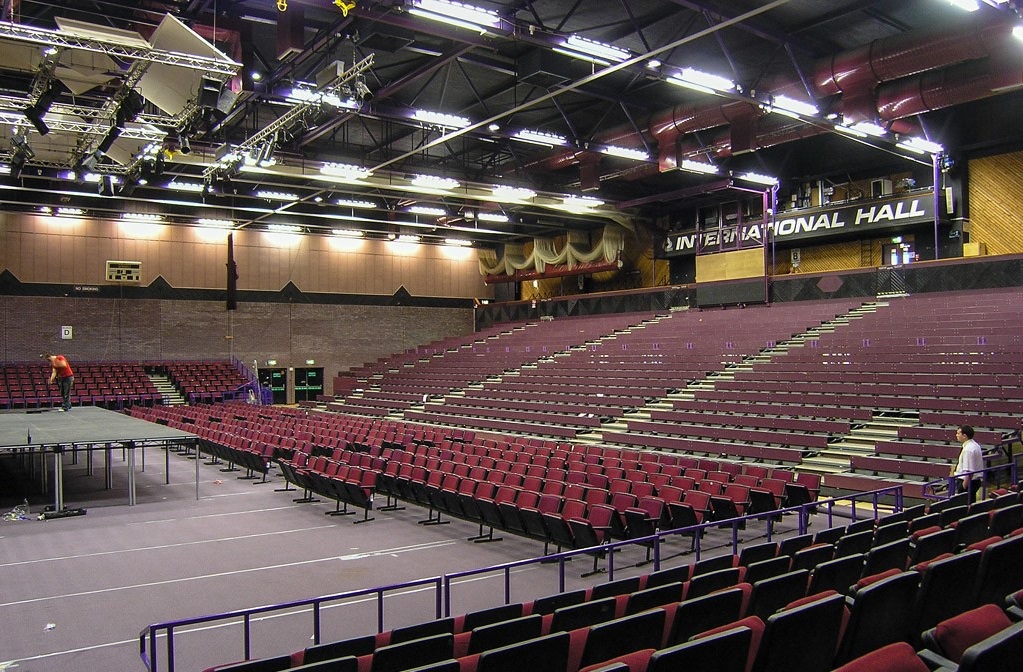 Spacious event venue with tiered seating at The Brentwood Centre for conferences and performances.