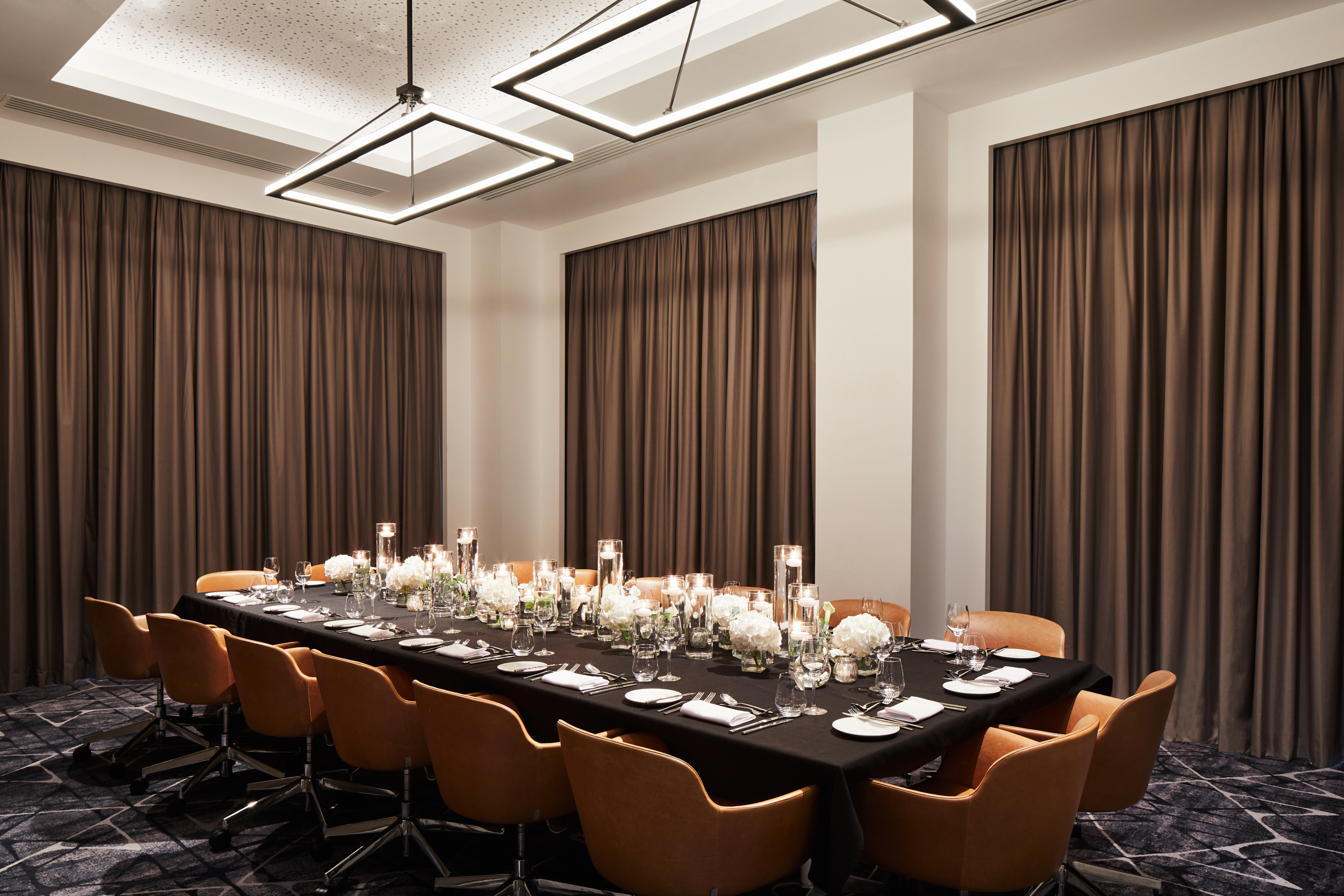 Executive Boardroom at Hyatt Regency Manchester, elegant table, ideal for meetings and events.