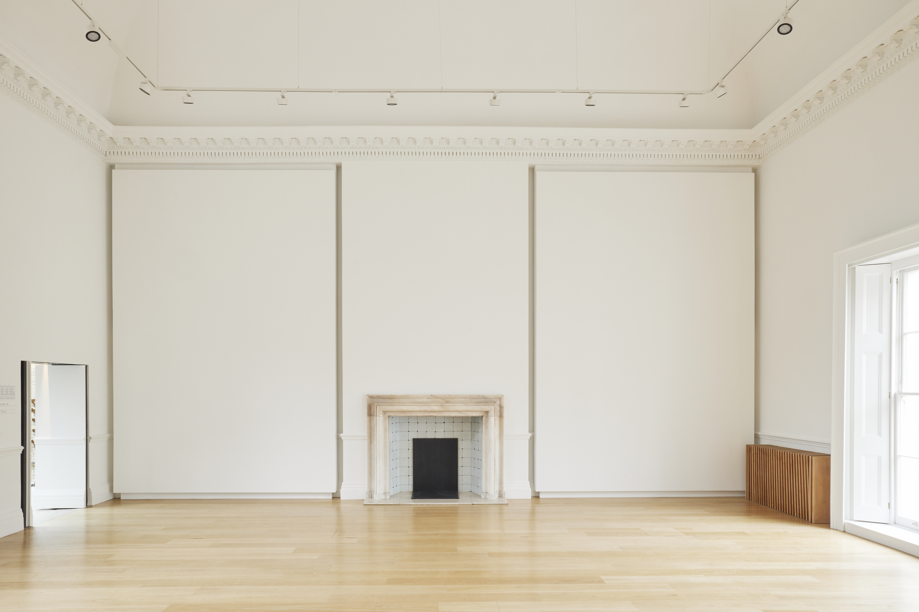 Spacious minimalist event space with high ceilings at The Lavery Studio, ideal for receptions.