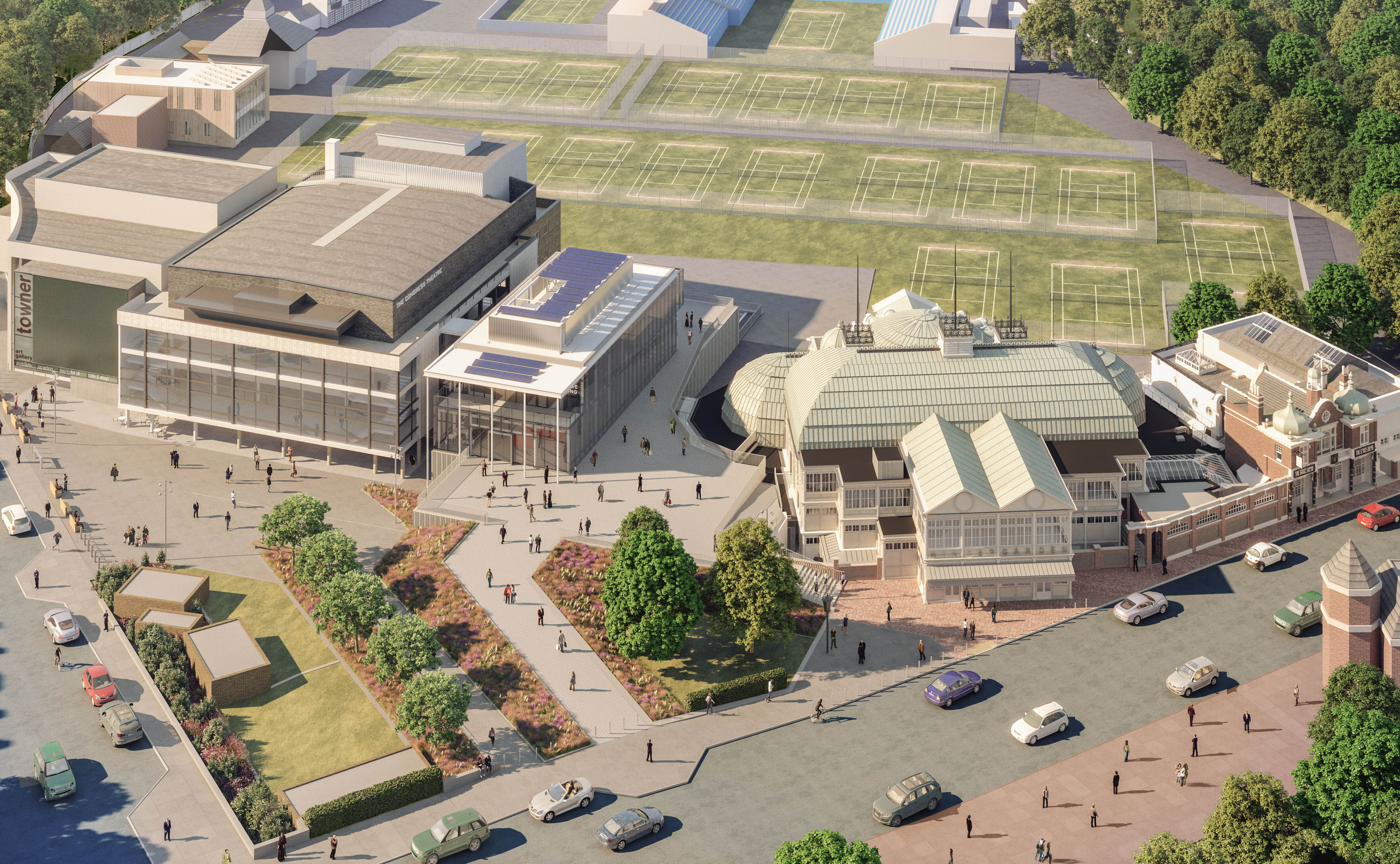 Welcome Building in Devonshire Quarter, modern venue for outdoor events and conferences.