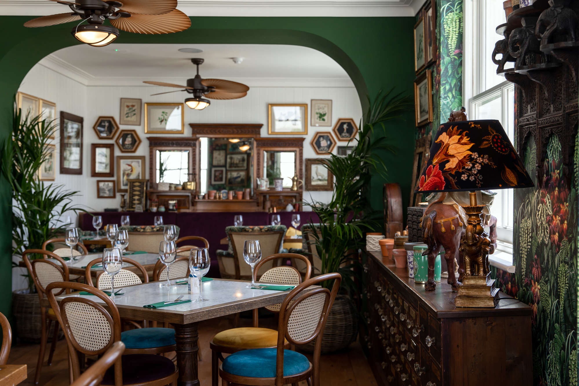 Charming dining space in Enderby House, perfect for intimate gatherings and events.