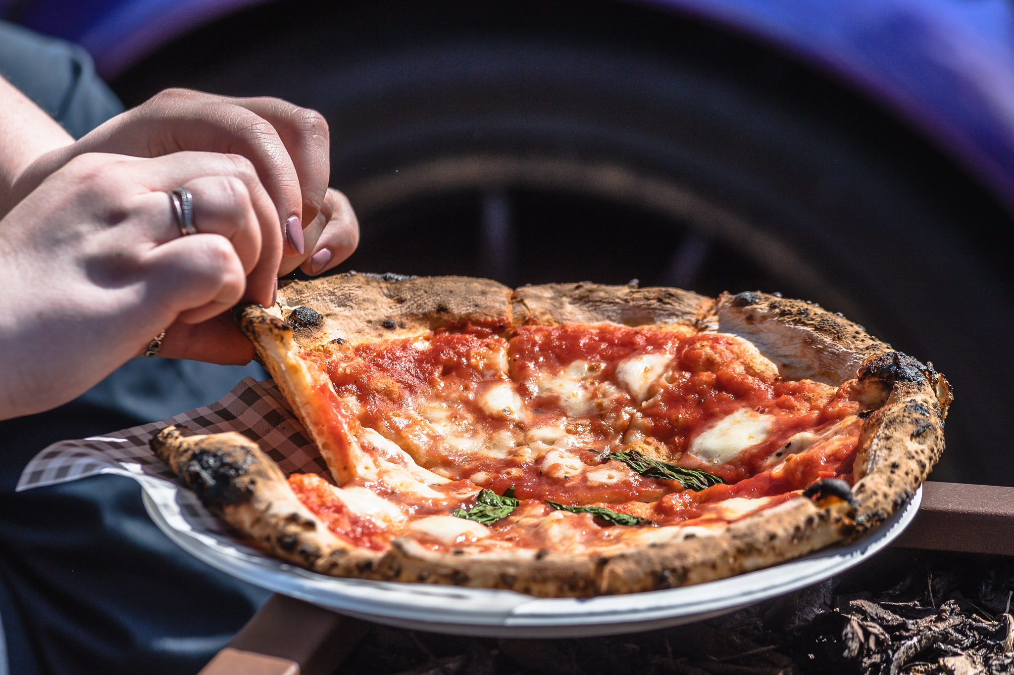 Delicious hand-tossed pizza at Albert Bentley Place for memorable events and catering.