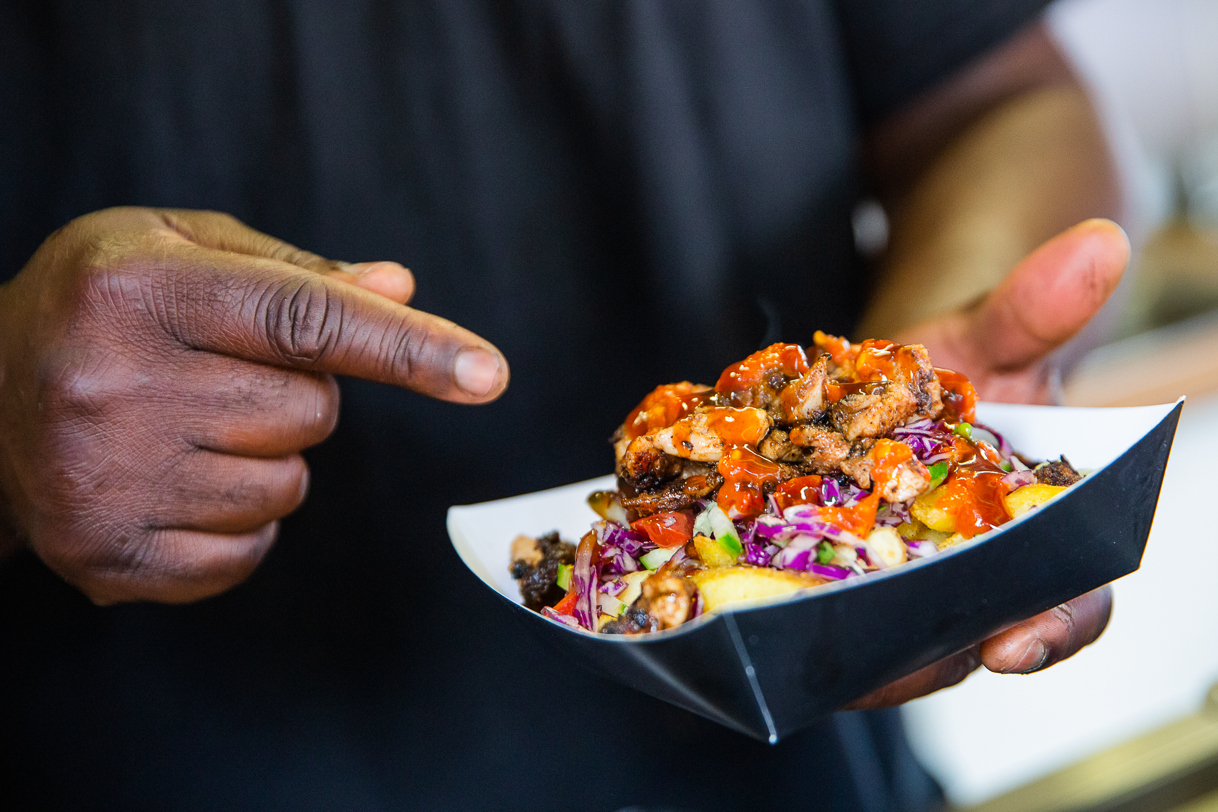 Elegant plated dish showcasing vibrant colors for events and catering experiences.