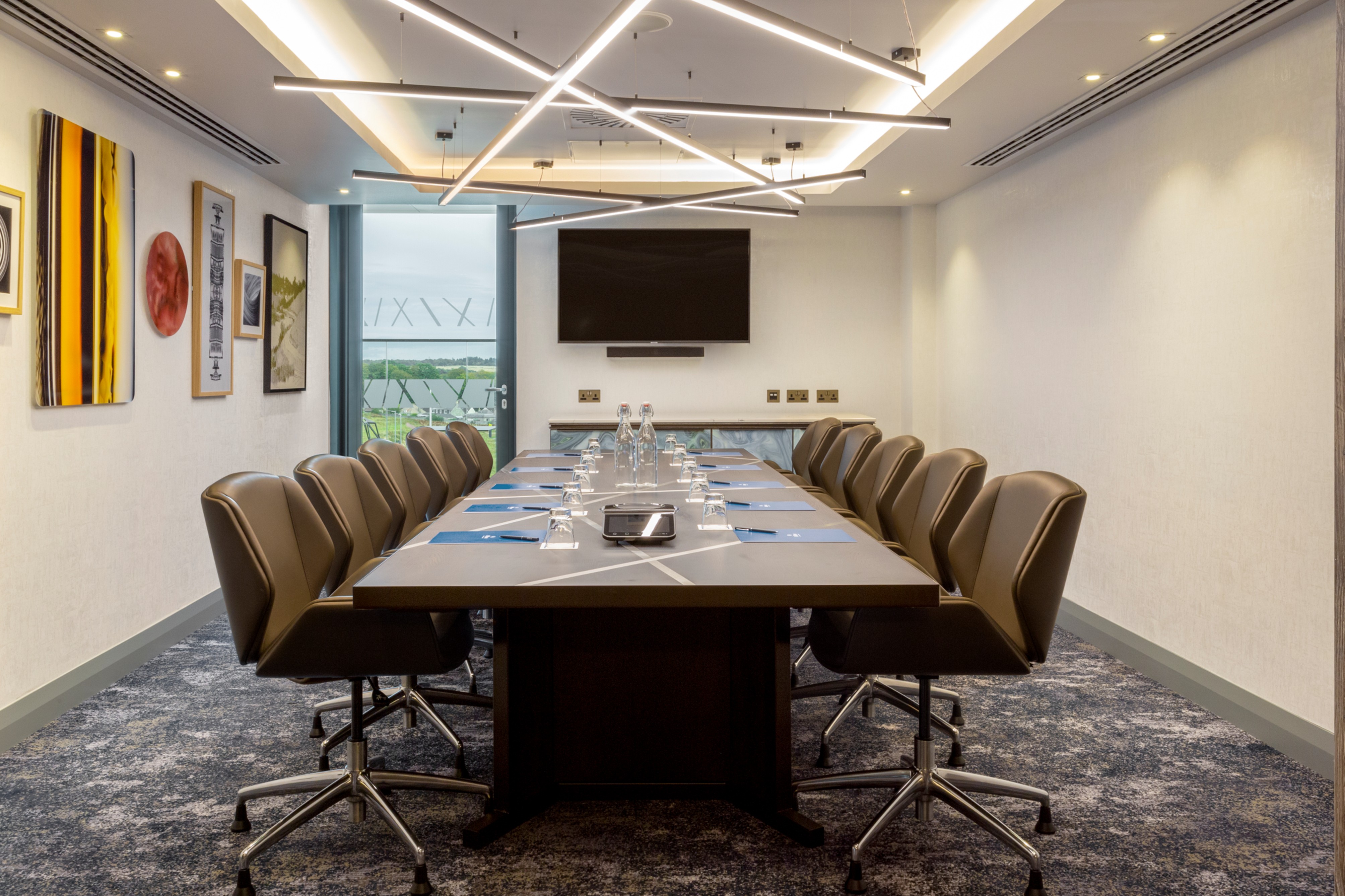Modern conference room in Strathcona, Hilton Aberdeen TECA for corporate events.