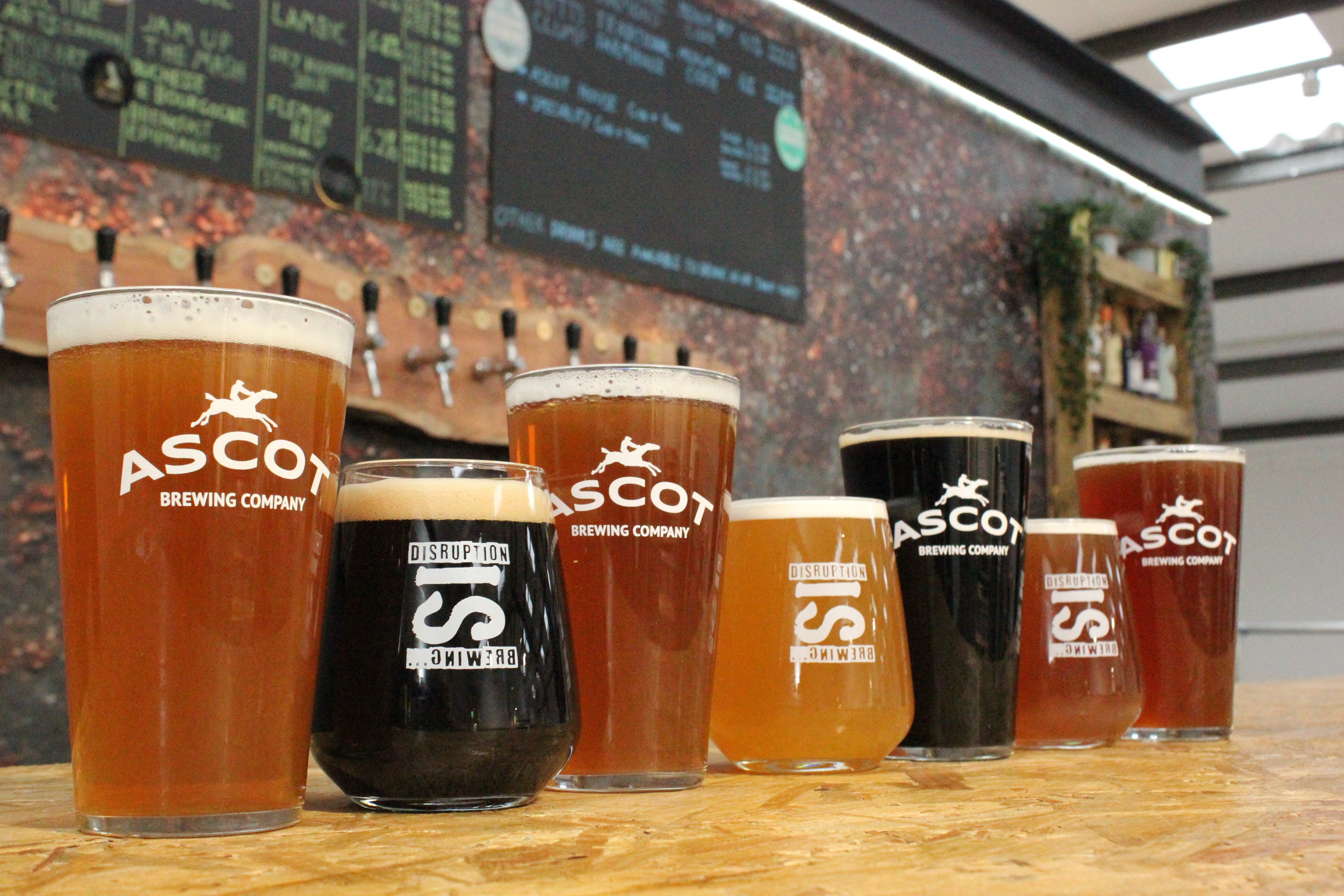 Craft beers from Ascot Brewing Company, perfect for events and networking.