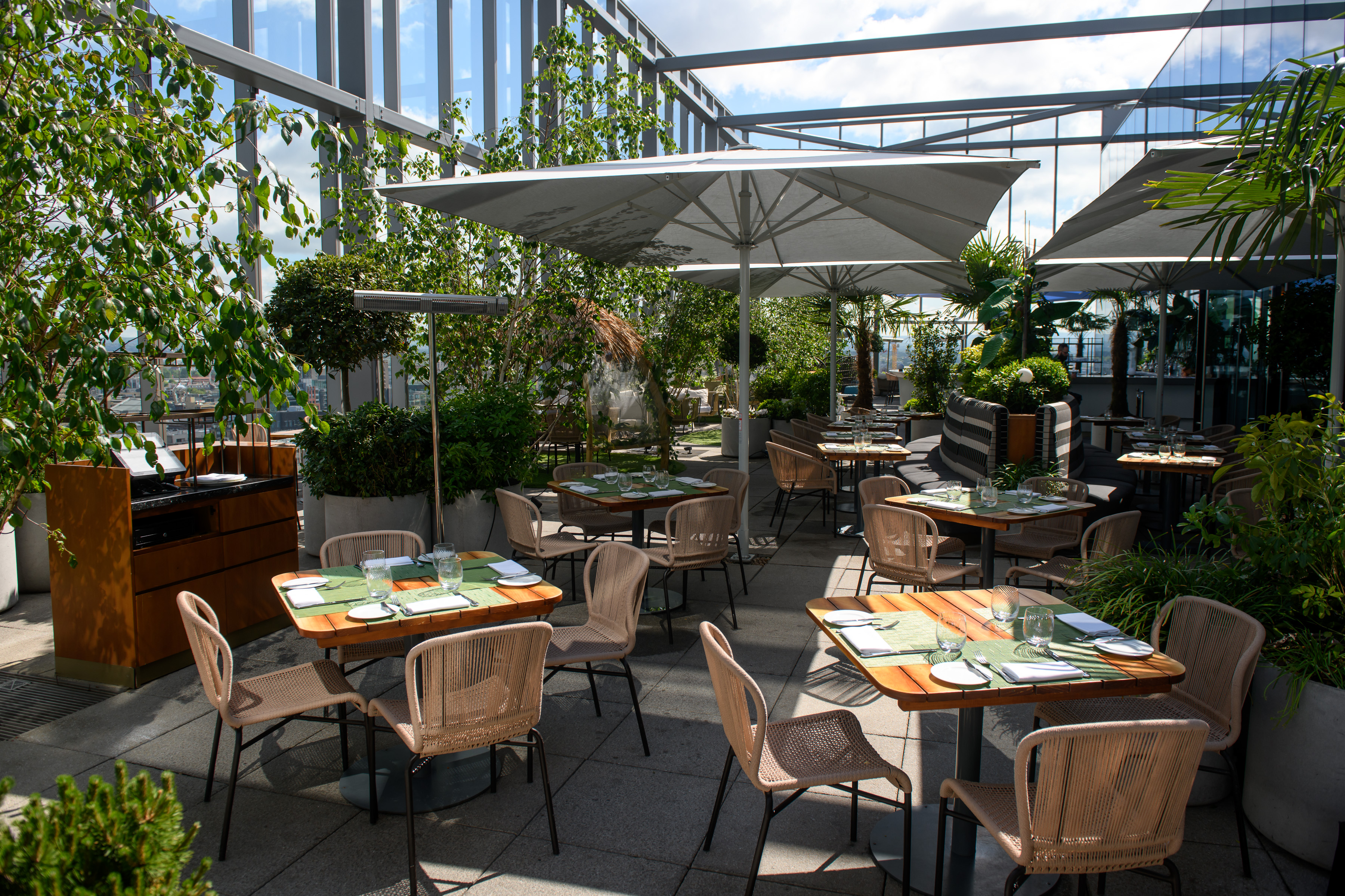 Half Terrace Hire at 20 Stories Restaurant, stylish rooftop venue for upscale events.