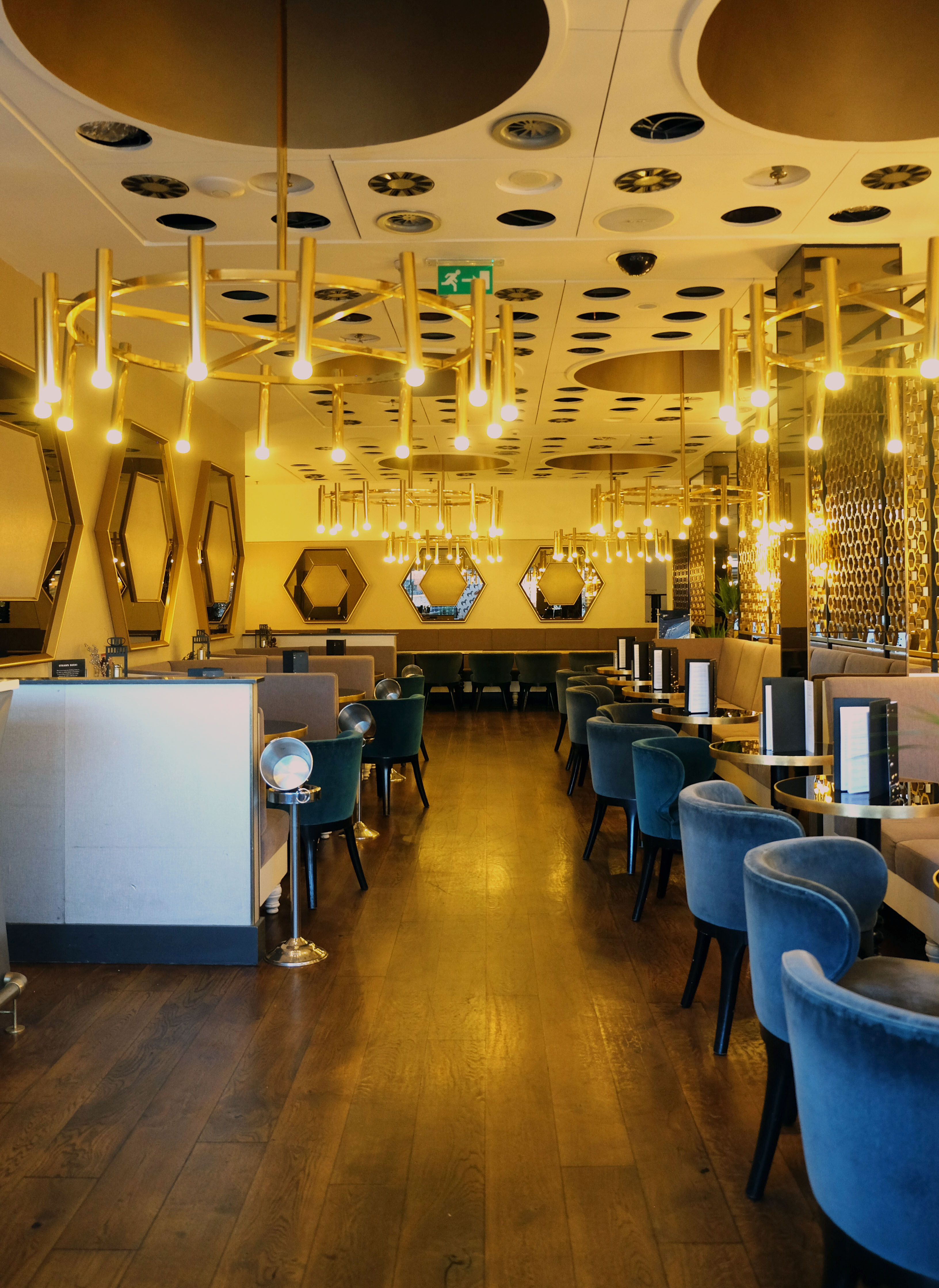 Stylish Fourth Floor Brasserie in Harvey Nichols, ideal for events with elegant decor.