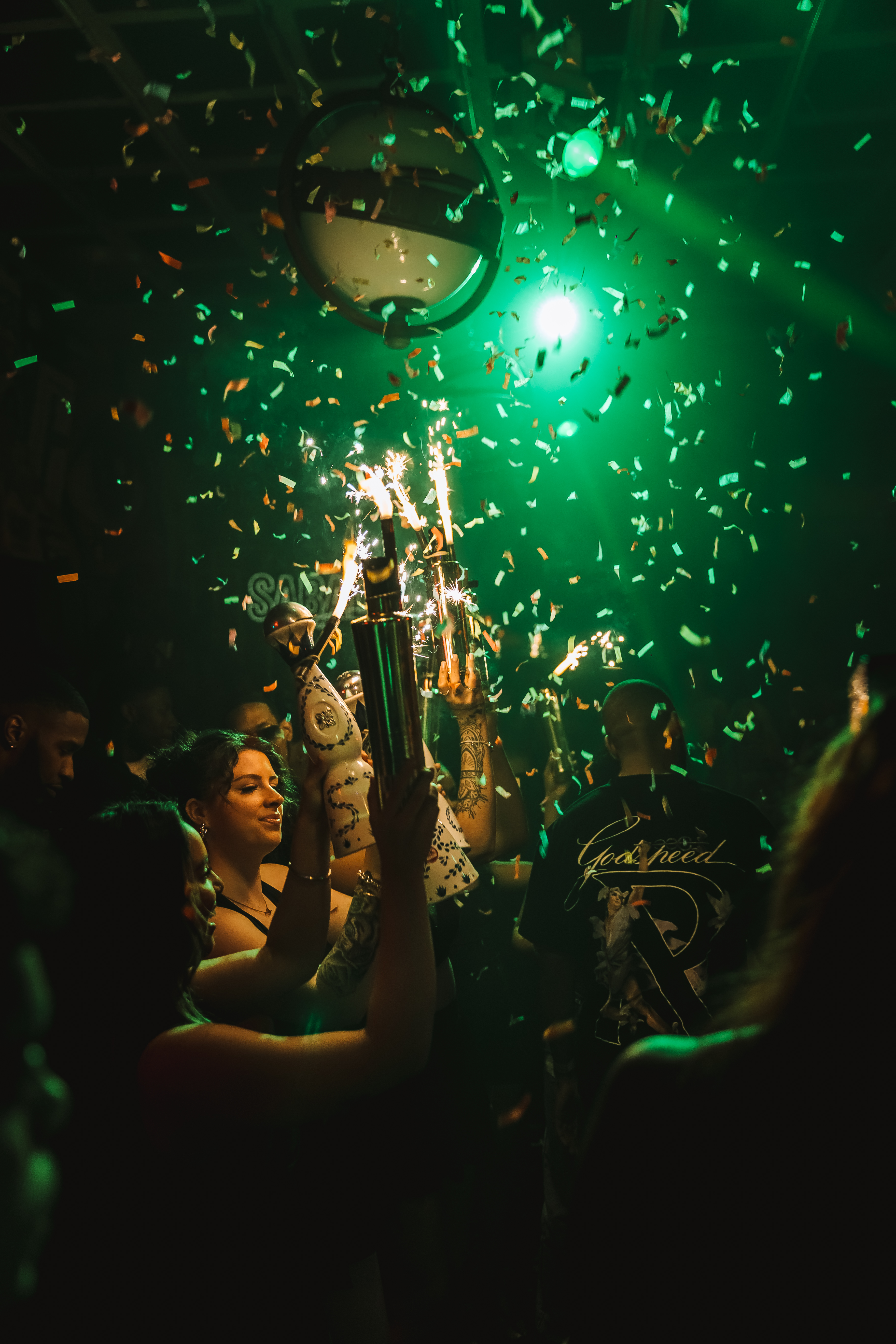 Vibrant Lounge in BLVD Spinningfields with sparklers for memorable parties and events.