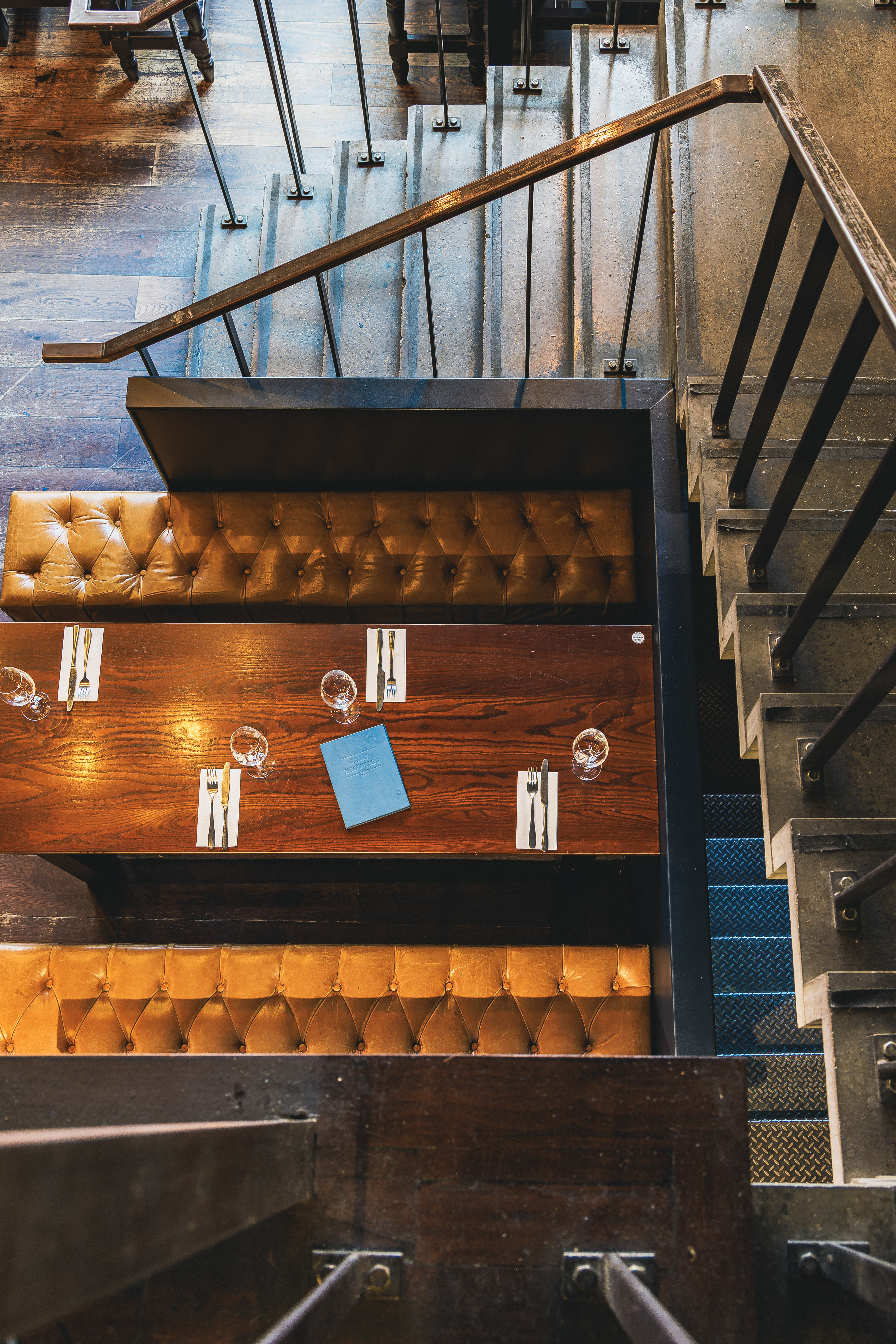Elegant dining setup at Balls Brothers Austin Friars for corporate events and meetings.