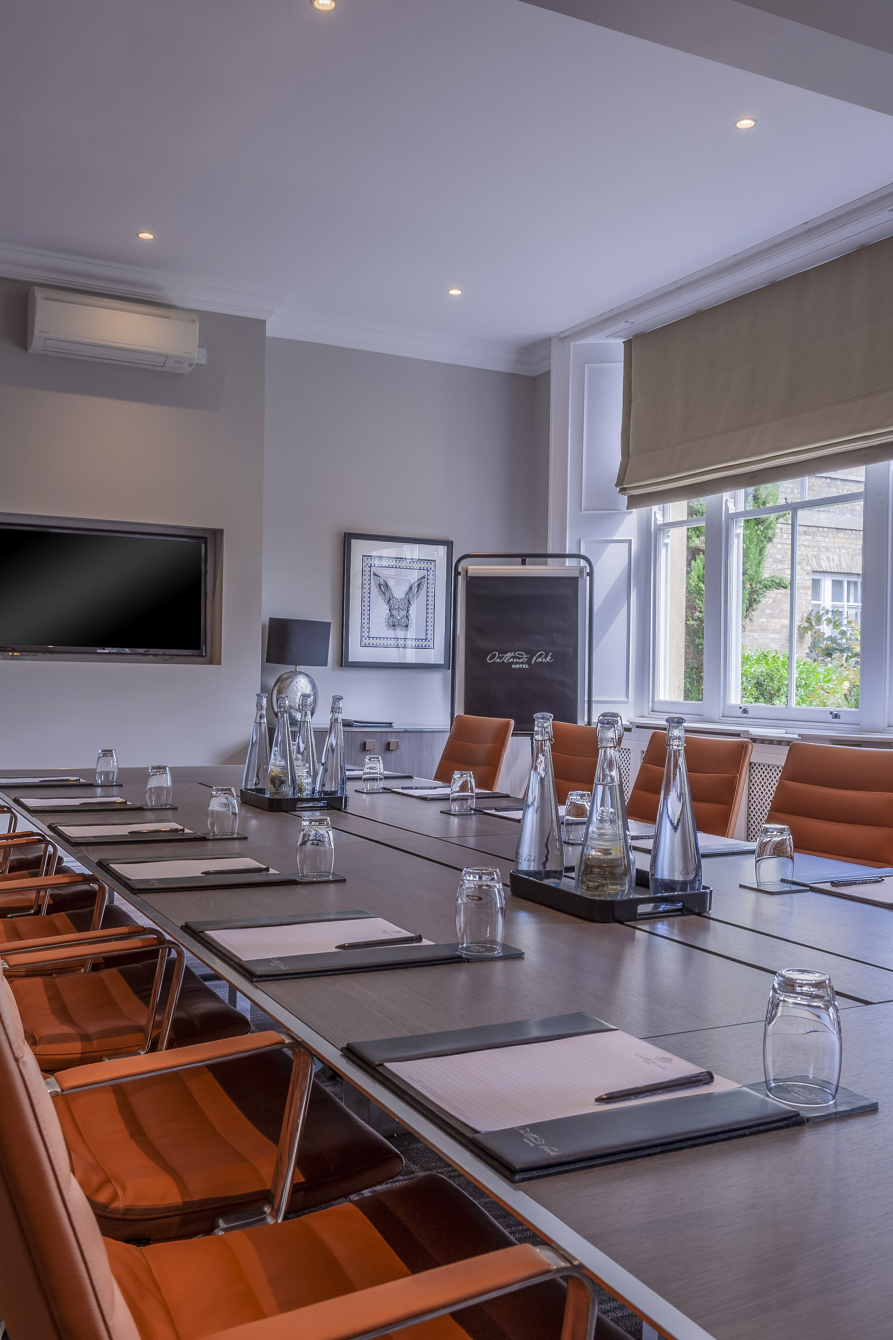 Surrey Room at Oatlands Park Hotel, modern meeting space for corporate events.
