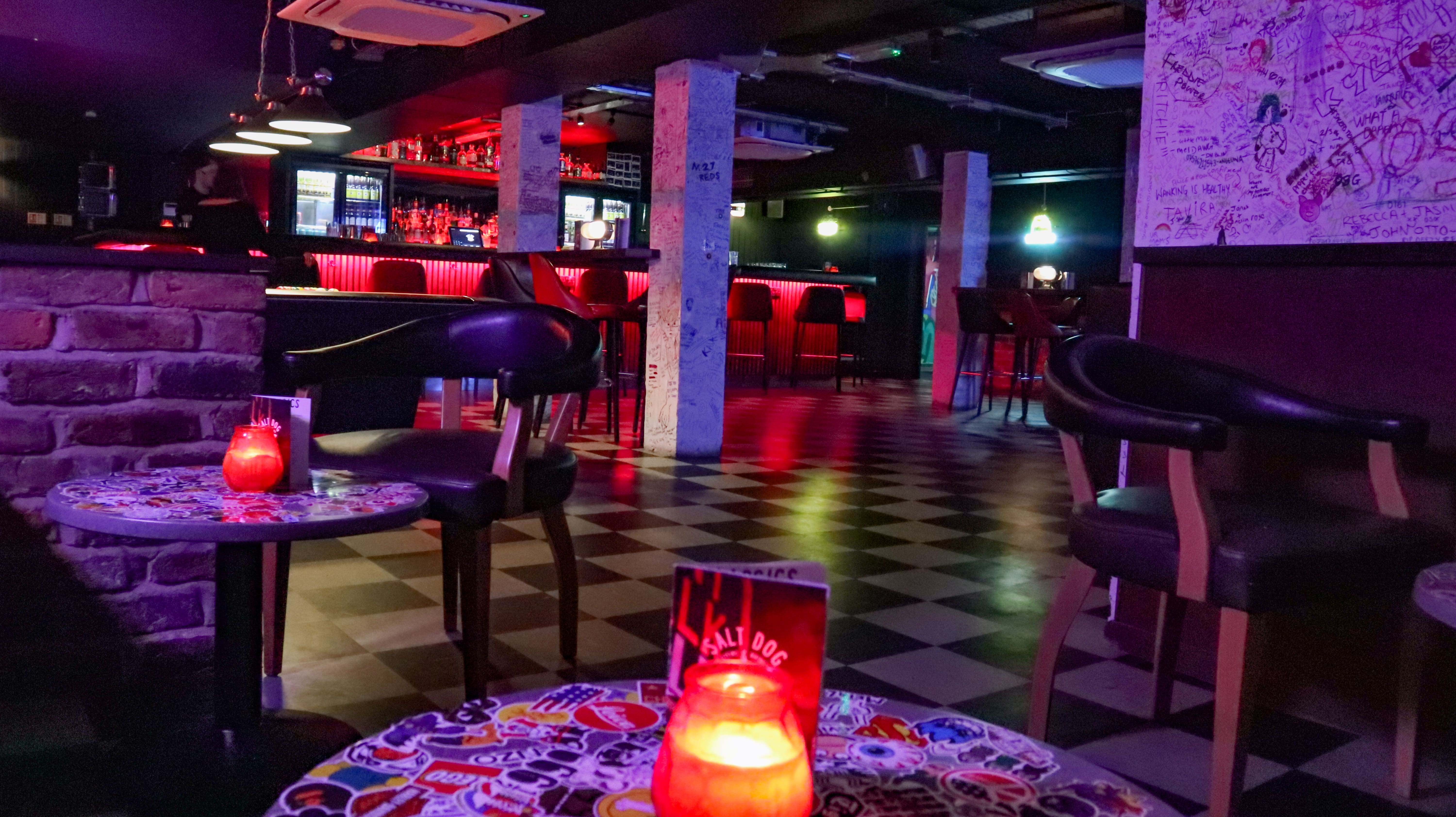 Stylish event space at Salt Dog Slims Manchester, ideal for gatherings and networking.
