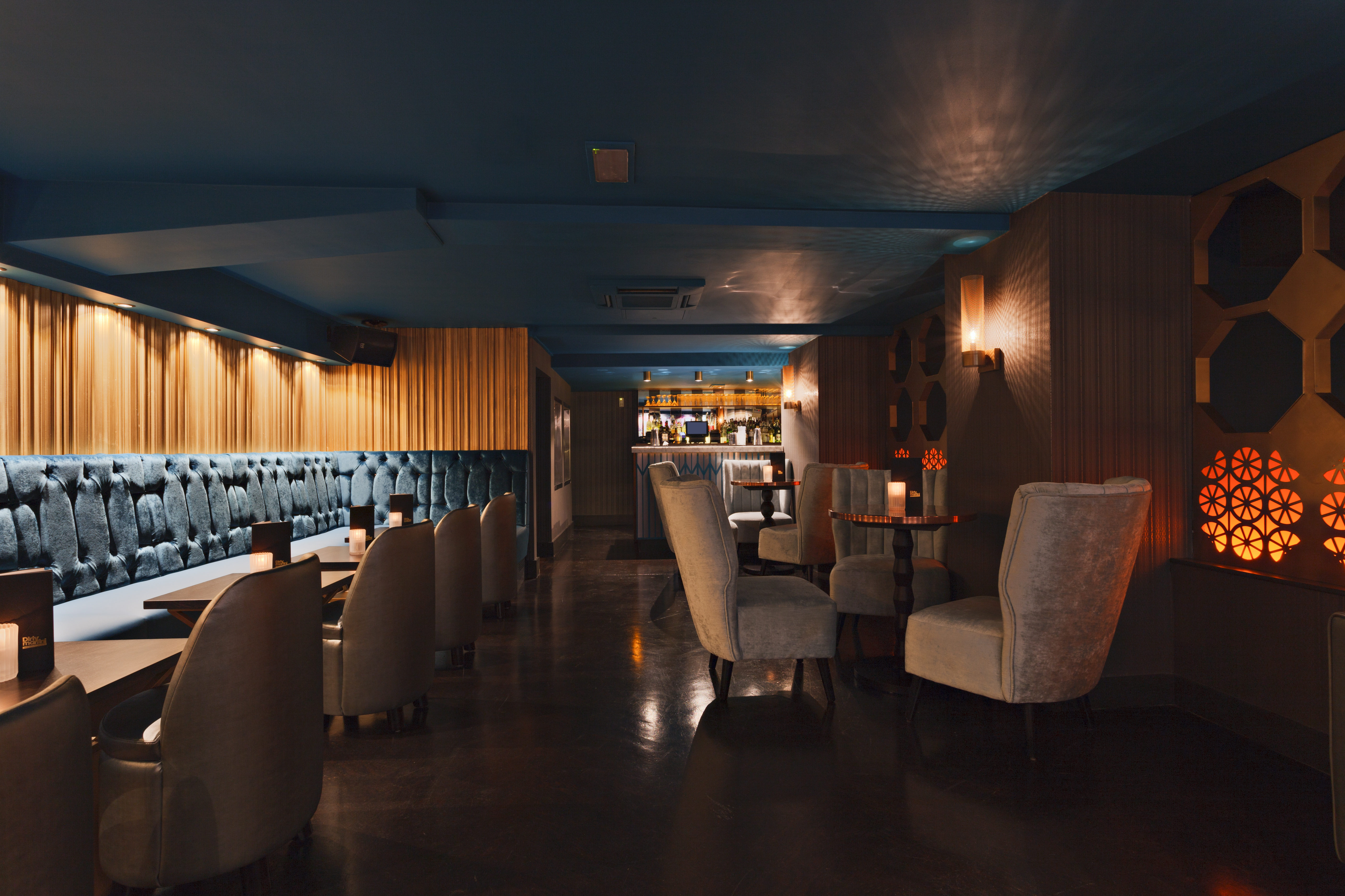 Stylish Gallery Bar at Dirty Martini St Paul's, ideal for meetings and events.