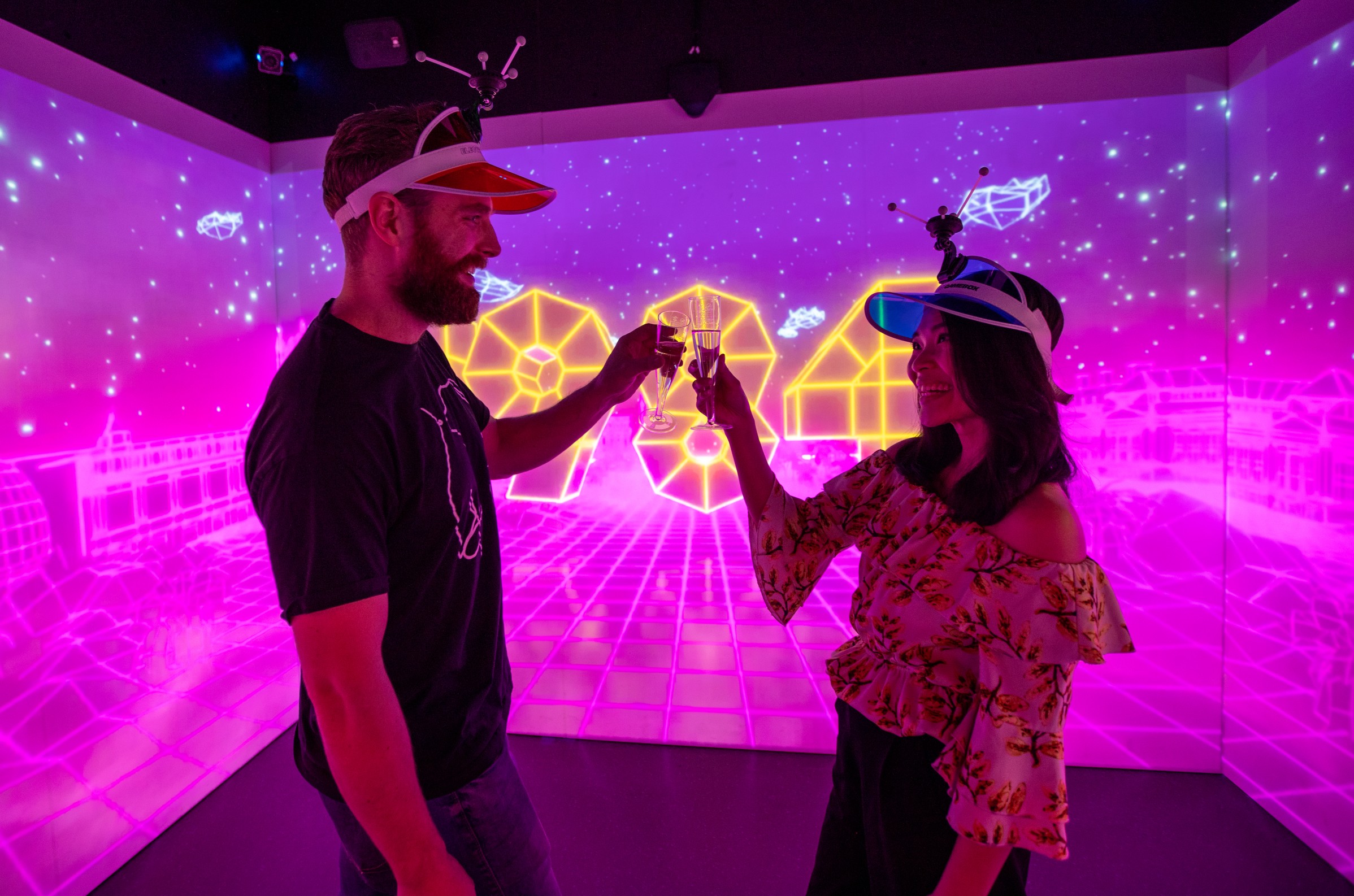 Electric Gamebox Manchester: vibrant interactive event space for networking and collaboration.