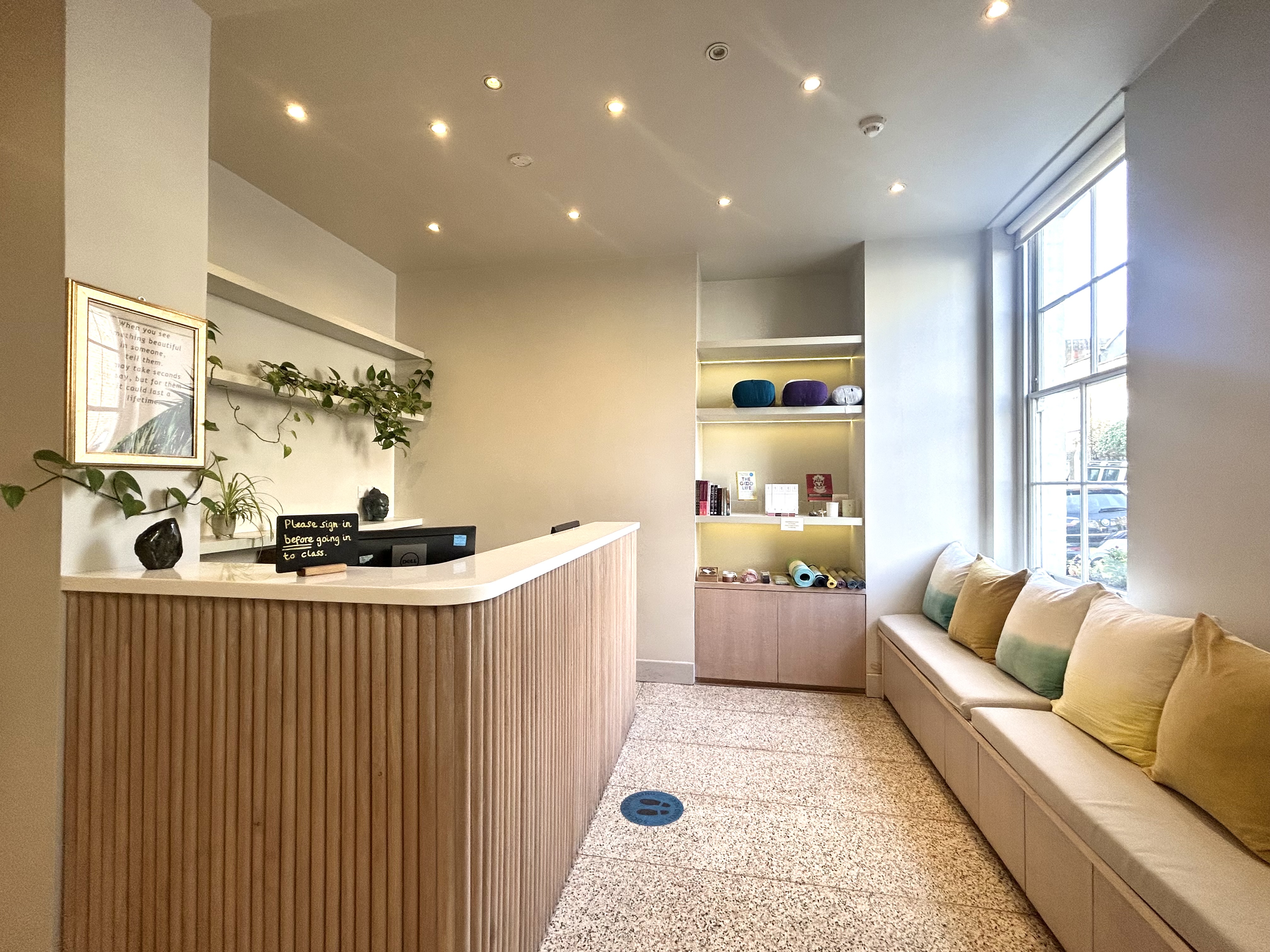 Ground Floor Studio reception area, modern design, perfect for events and meetings.