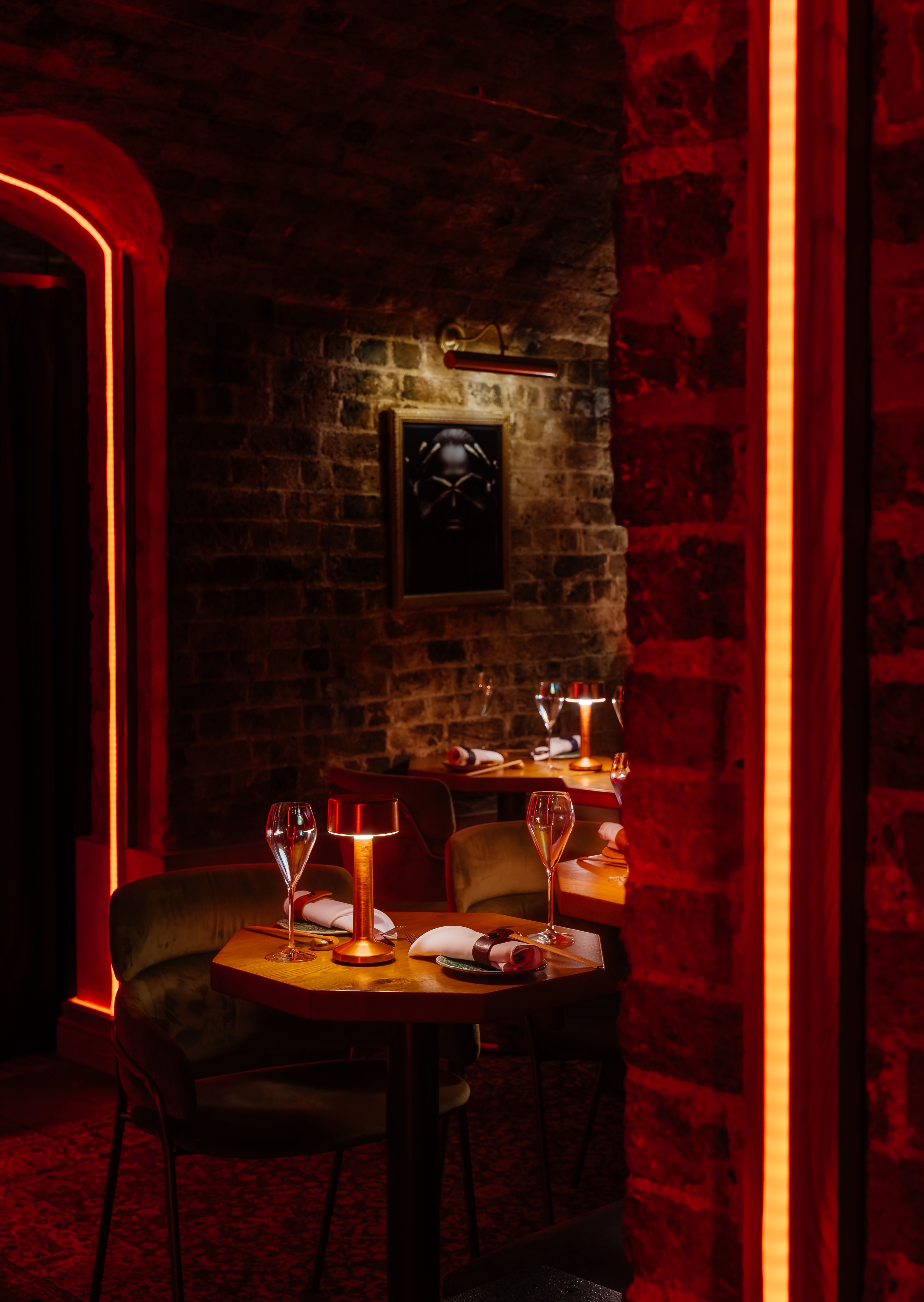 Intimate dining space with elegant decor for private events and upscale gatherings.