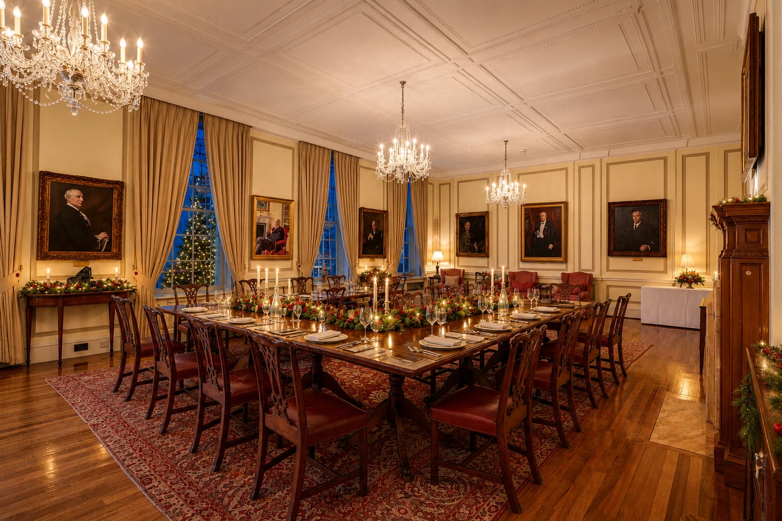 Gala dinner in The Inner Temple Drawing Room, ideal for executive networking and VIP events.