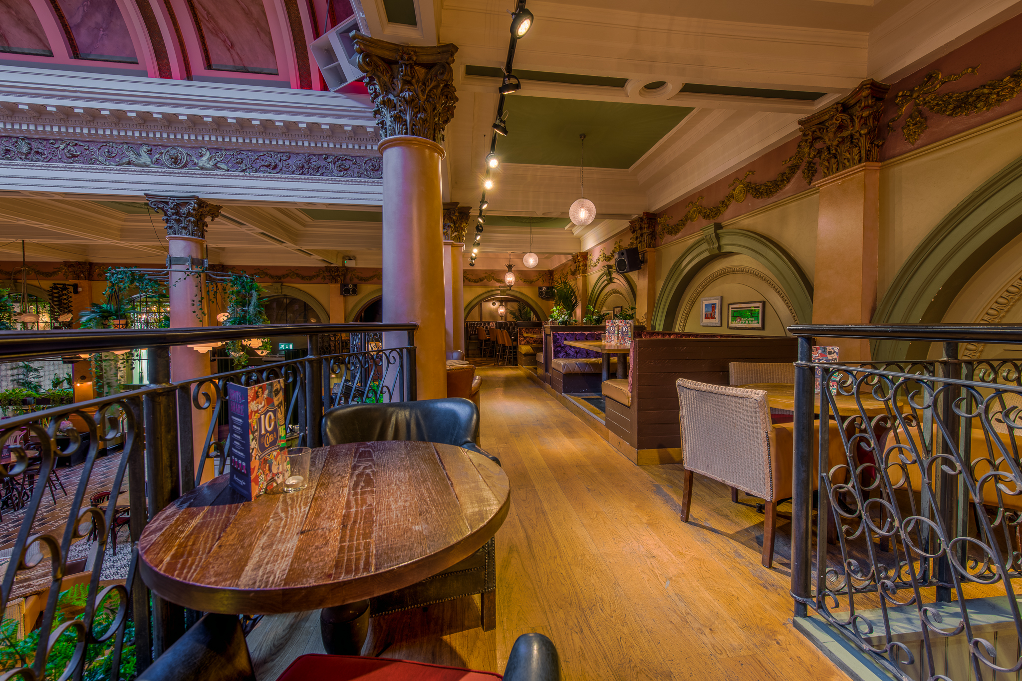Elegant Mezzanine at Revolution De Cuba Belfast, perfect for intimate events and gatherings.