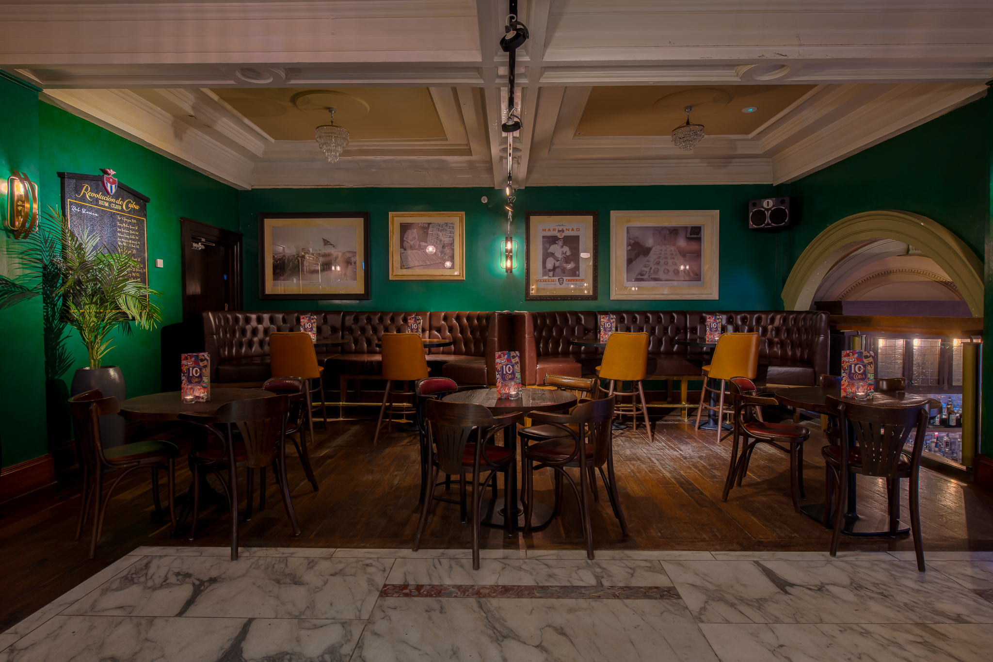 Stylish Mezzanine at Revolution De Cuba Belfast, perfect for intimate gatherings and networking.